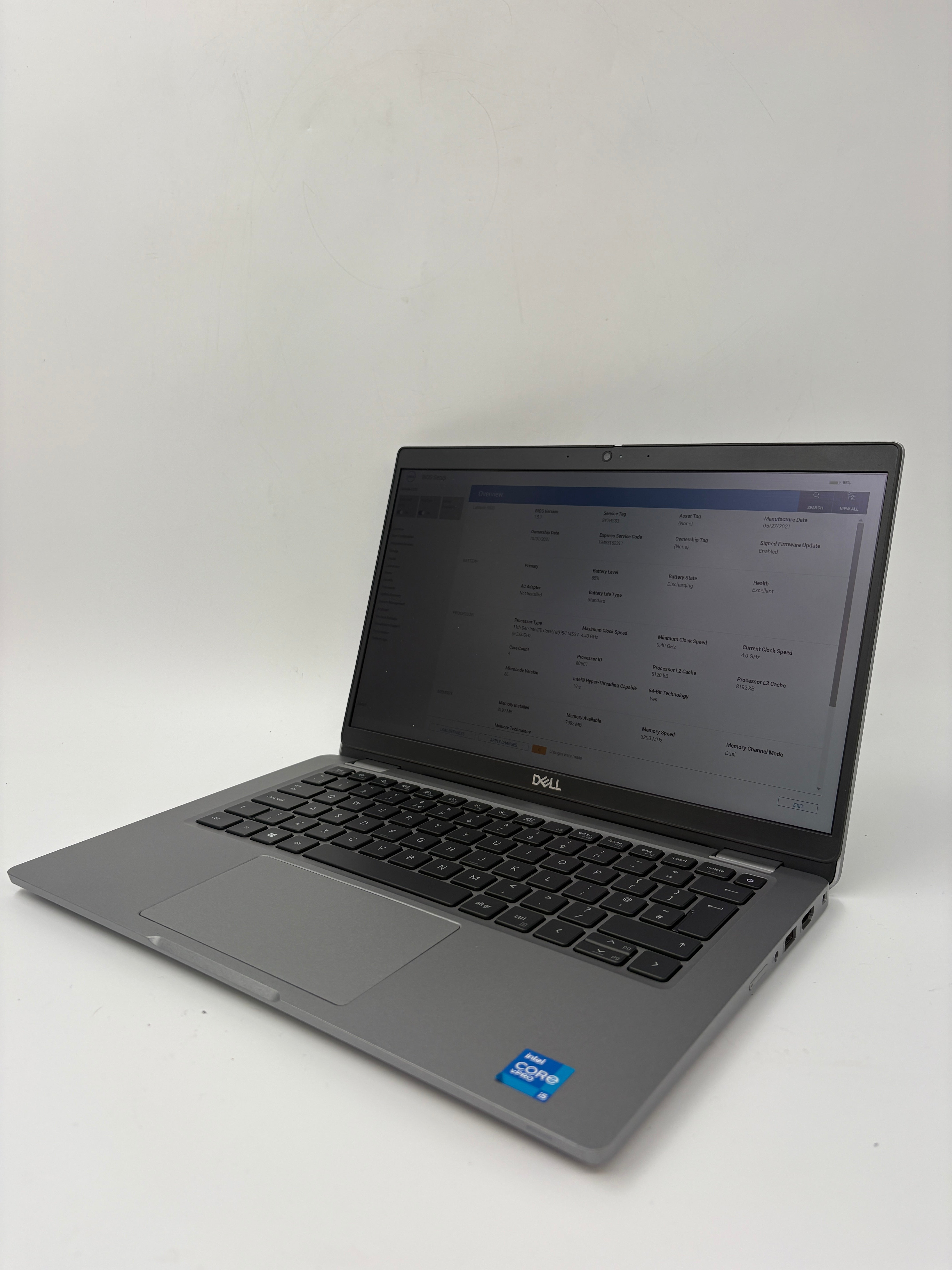 Dell Laptop Latitude 5320 13.3" Screen i5 11th Gen 8GB RAM No SSD No OS Spare