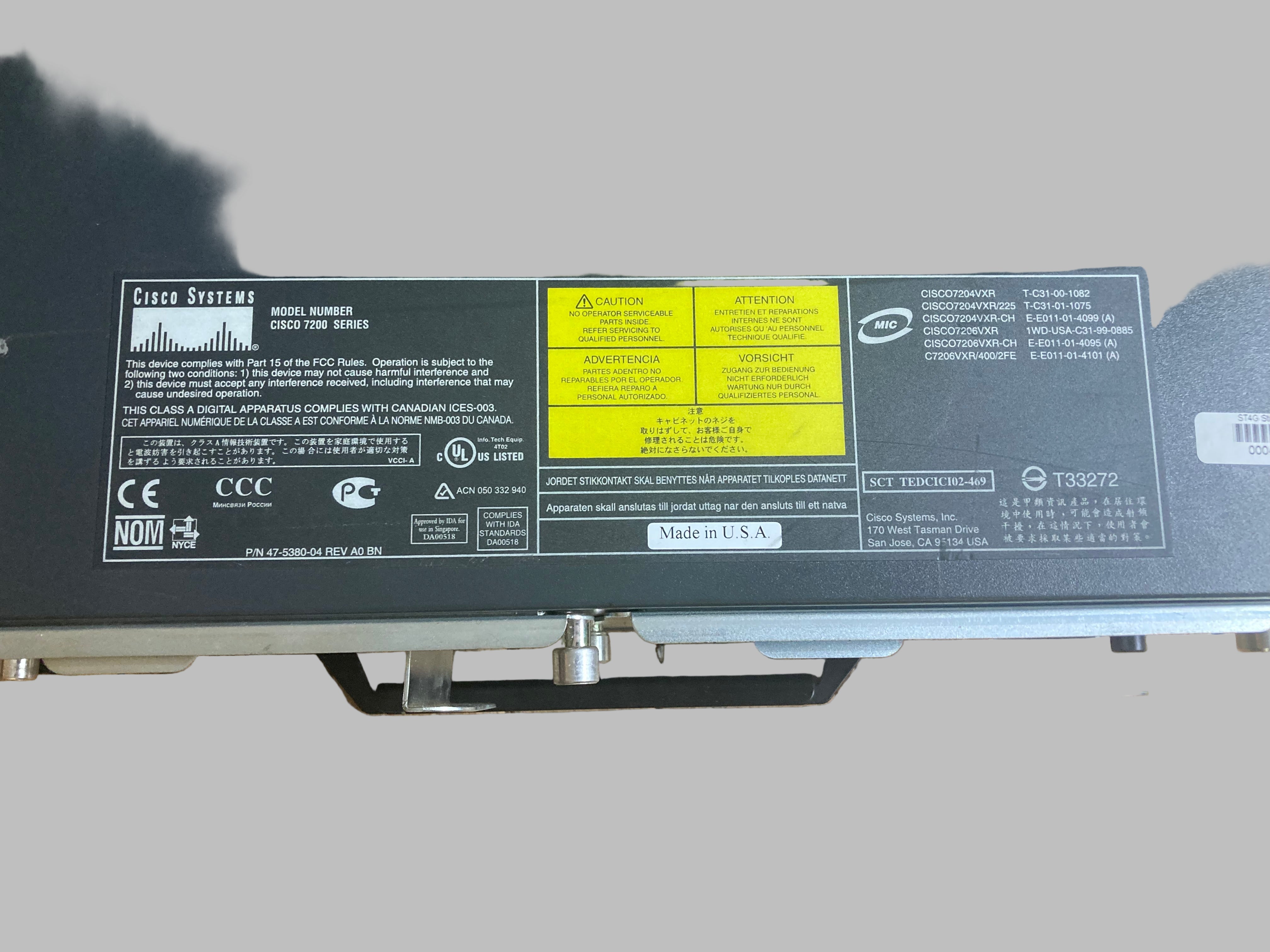 Cisco 7200 Series Router 800-08350-06 F0 800-02602-06 B0