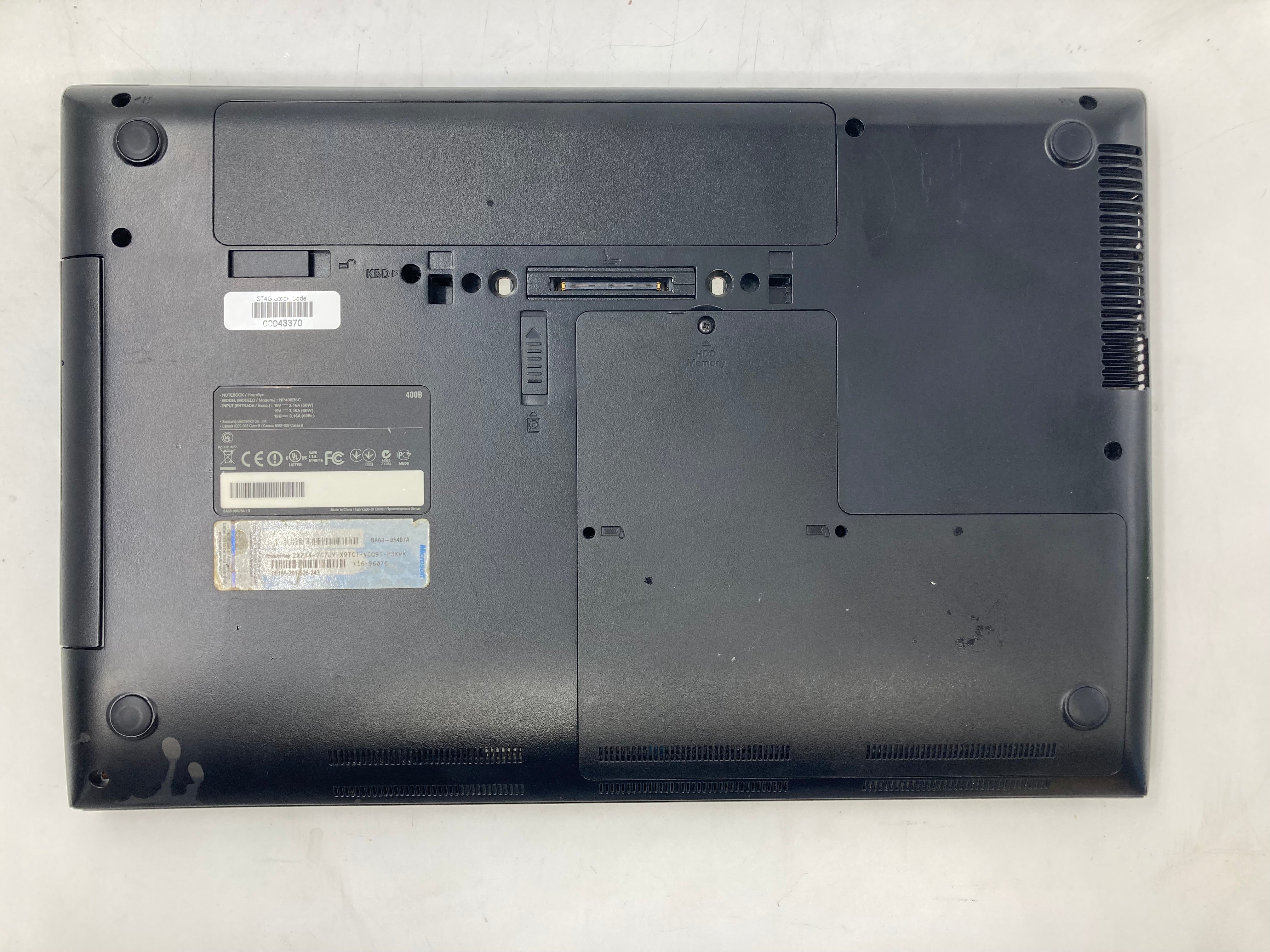 Samsung Laptop NP400B5C NoteBook 400B 15.6" i5 3rd Gen 4GB RAM No HDD *Spares*