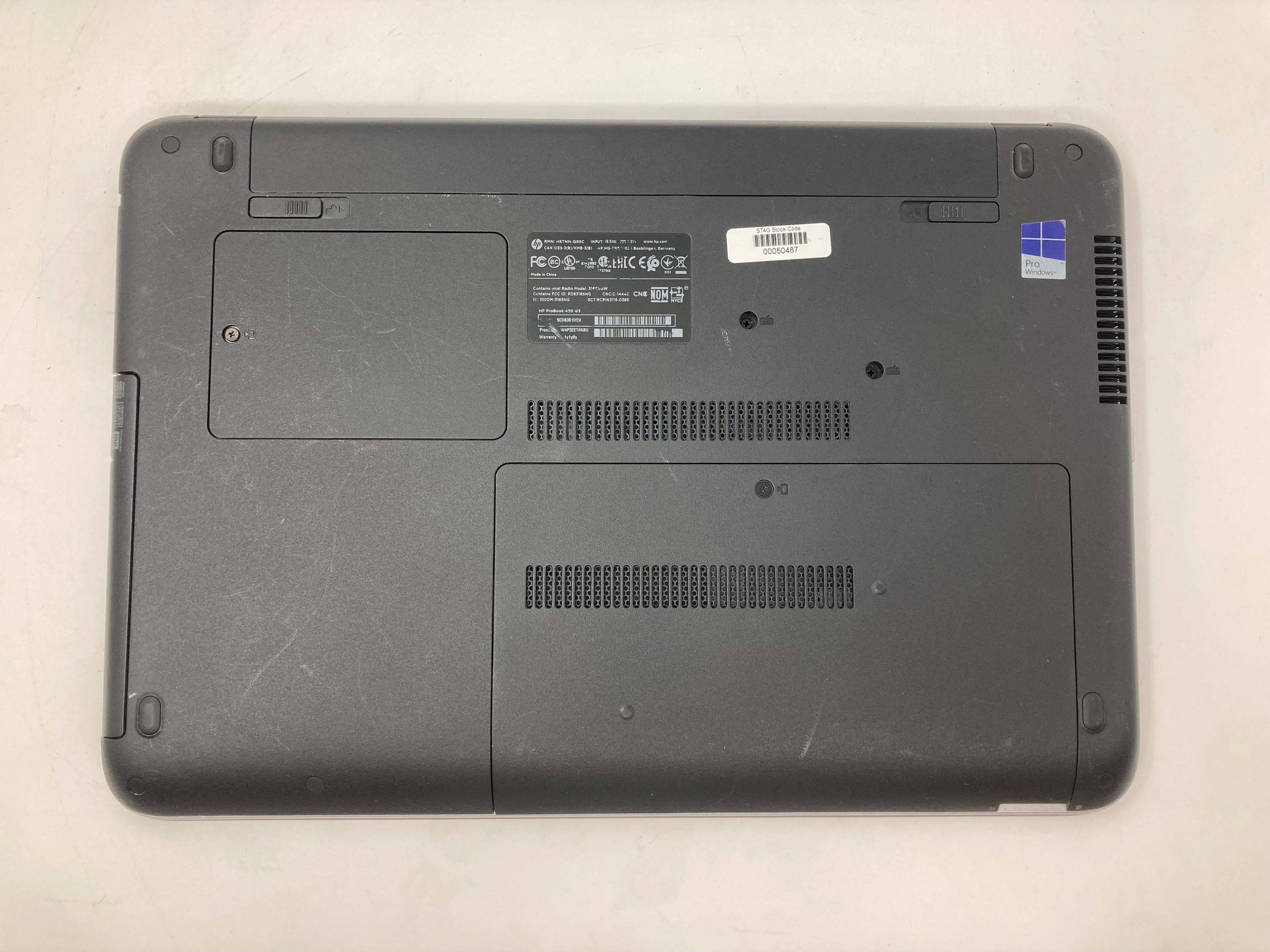 HP Laptop ProBook 450 G3 15" i5 6th Gen 4GB RAM 256GB SSD W10