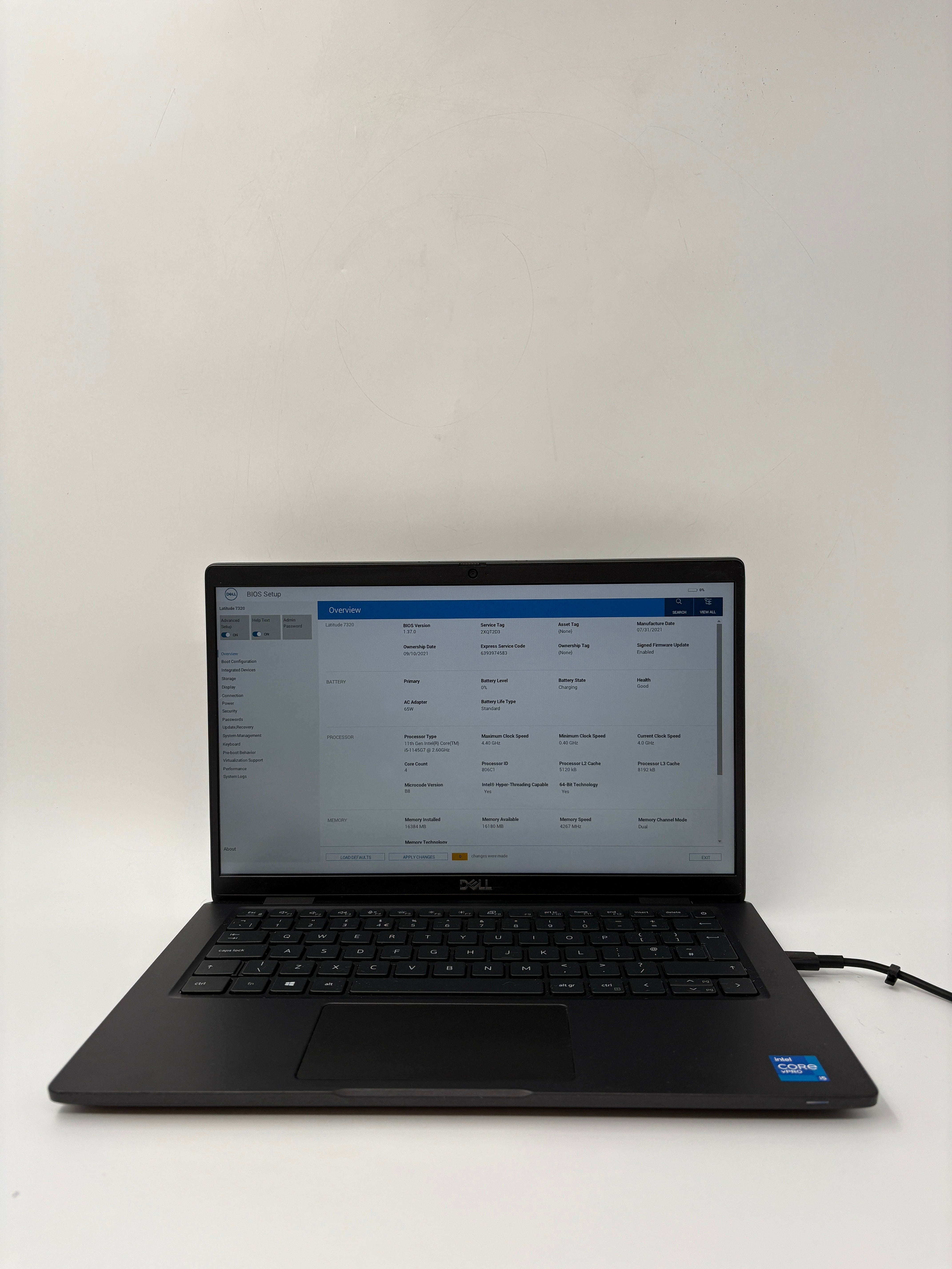 Dell Laptop Latitude 7320 13.3" Screen i5 11th Gen 16GB RAM No SSD No OS Spares