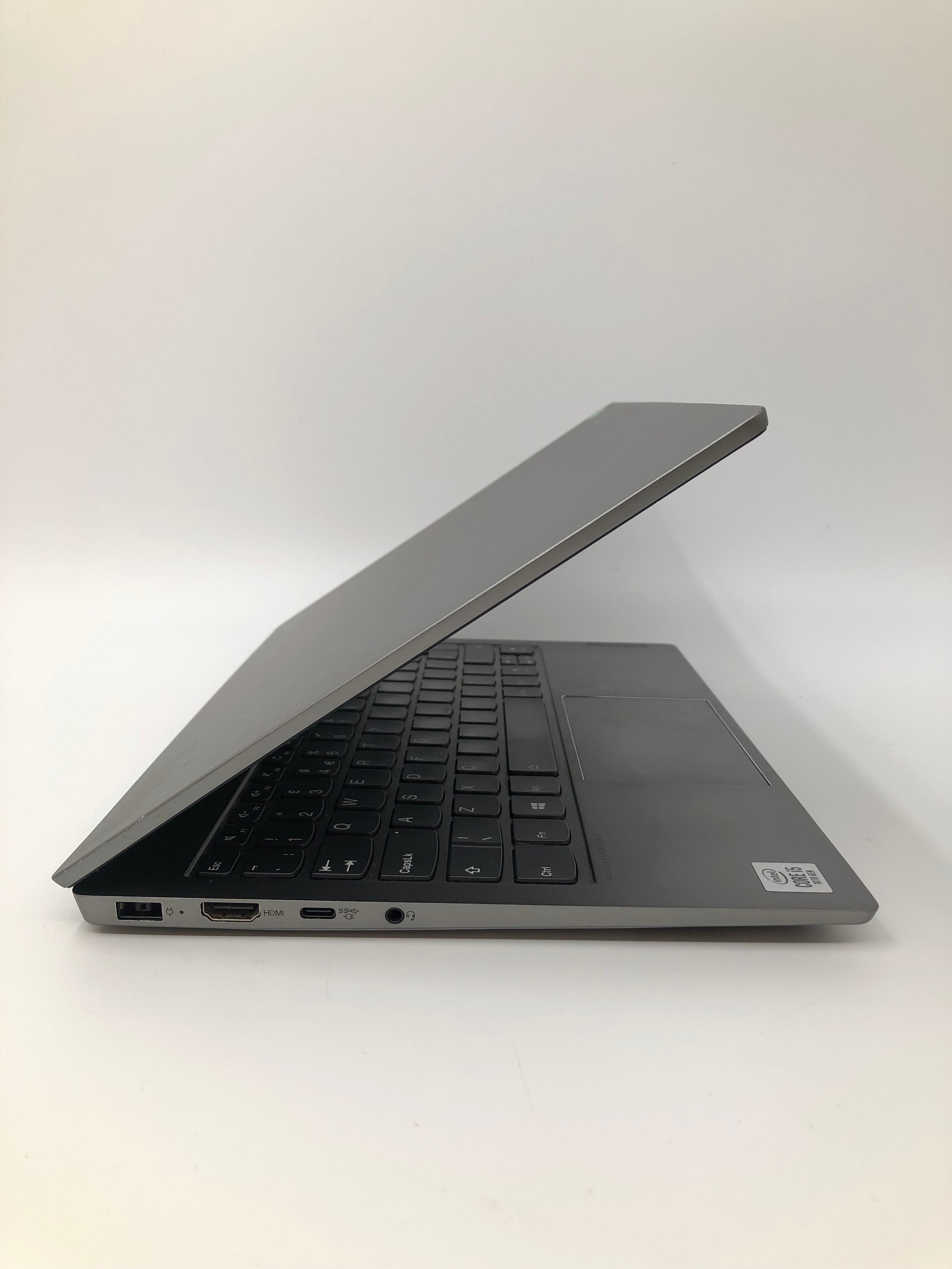 Lenovo ThinkBook 13S-IML side view showing SB, HDMI, USB-C and AUX ports