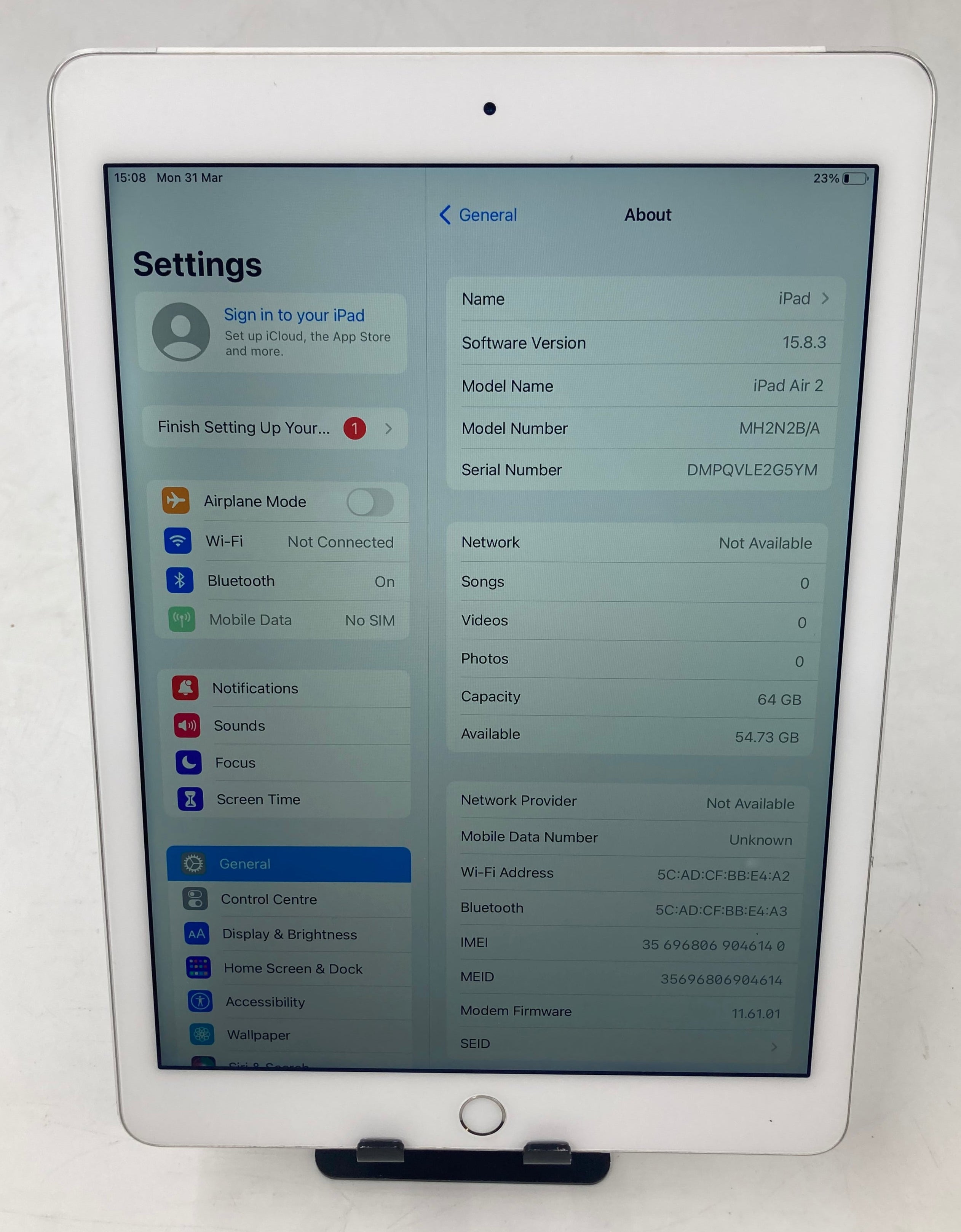 Apple iPad Air 2 A1567 9.7" WiFi + Cellular Silver