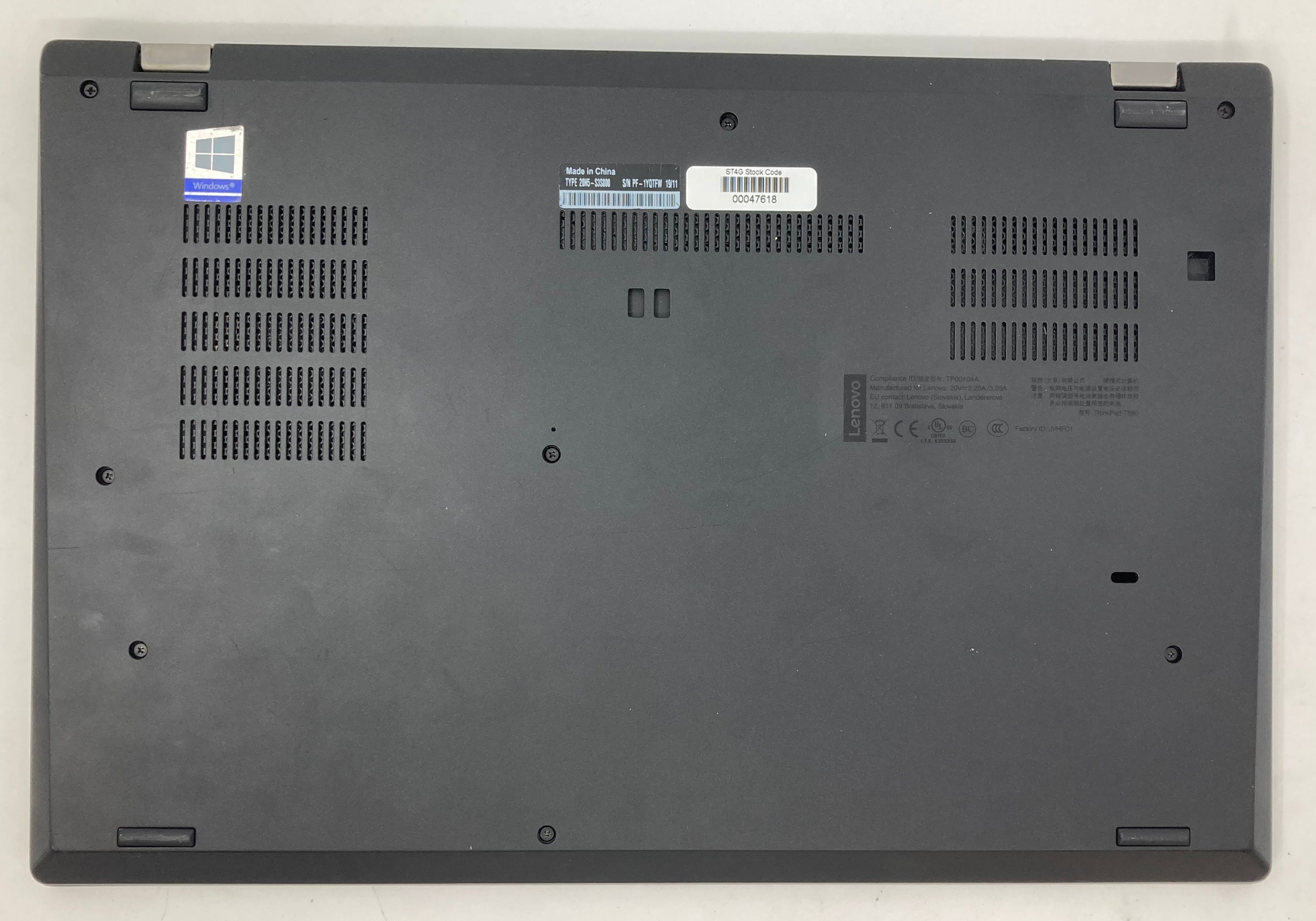 Lenovo Laptop ThinkPad T590 15.6" Screen i7 8th Gen No RAM No SSD *Spares*