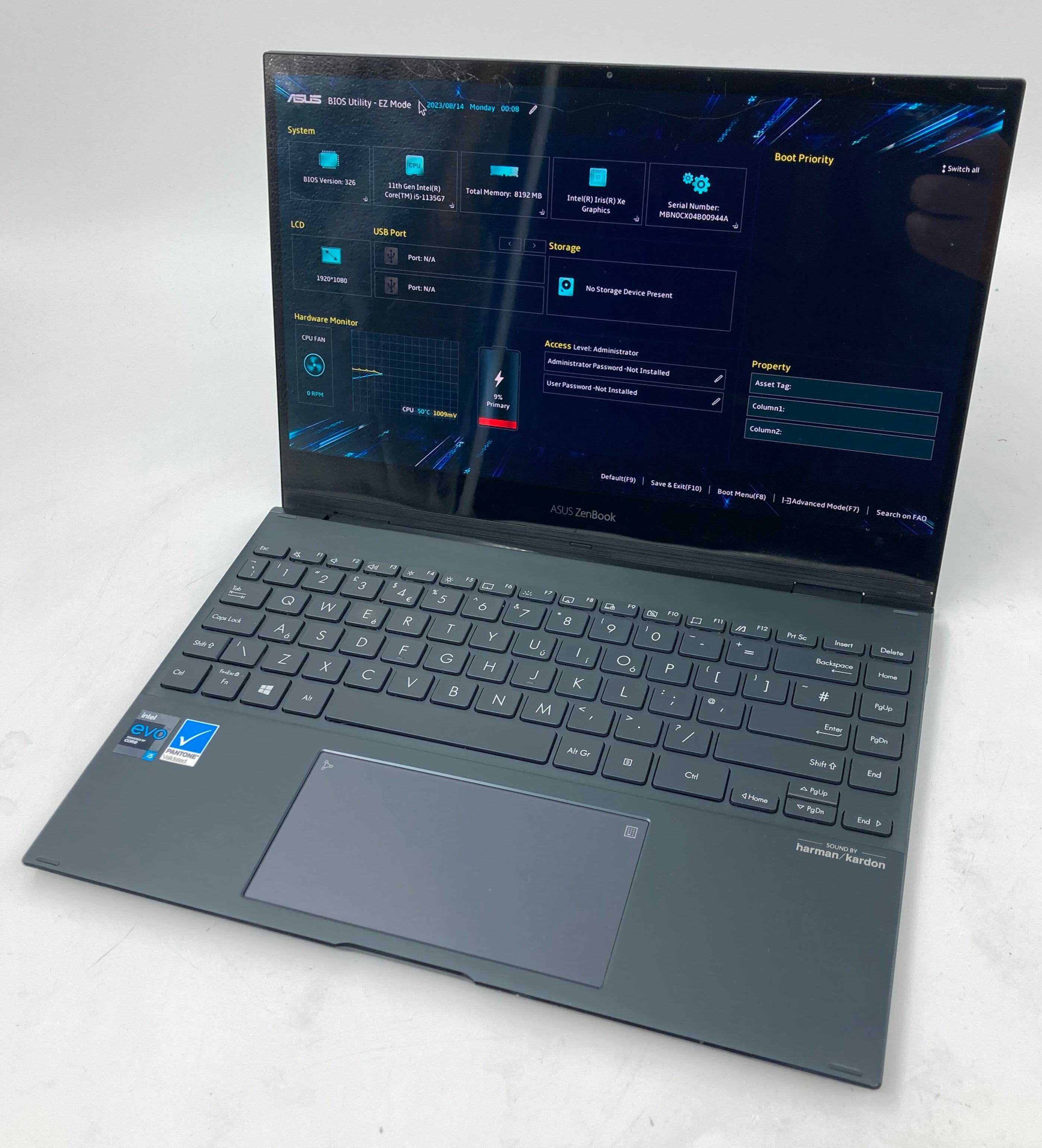 Asus ZenBook UX363E 13" i5 11th Gen 8GB RAM No HDD No OS *Spares*