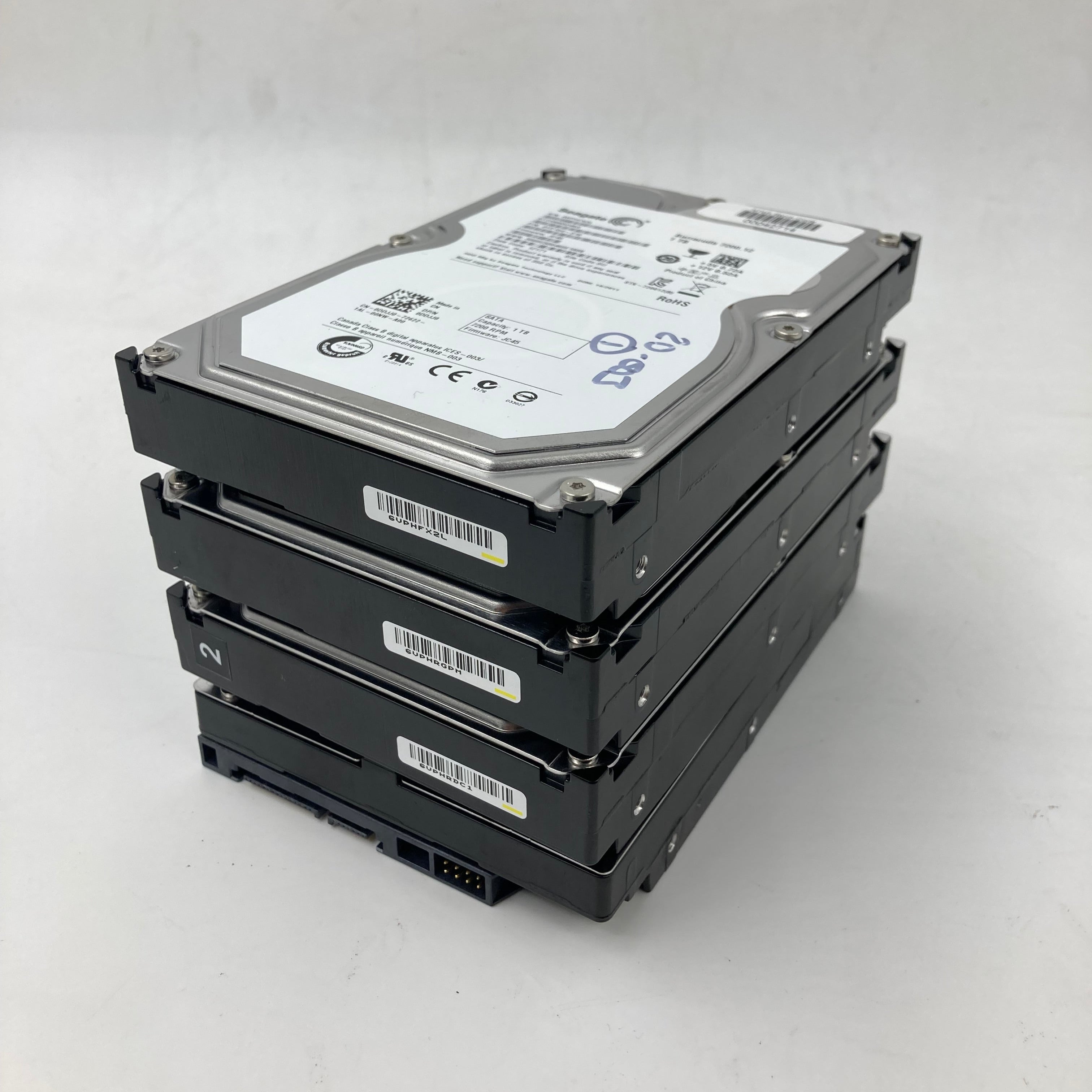 Batch of 4 1TB 3.5" SATA Hard Disk Drives - Mixed Brands