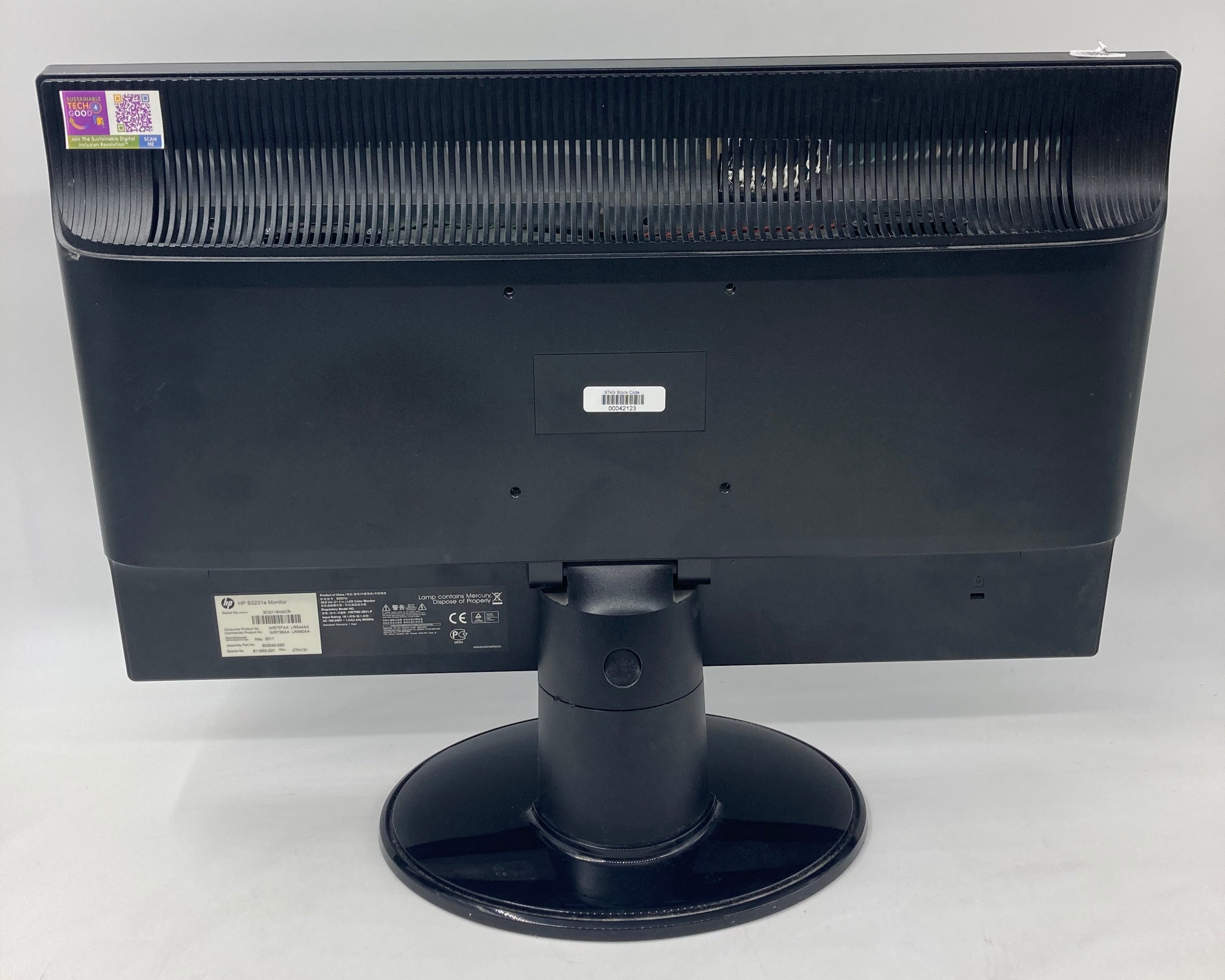 HP S2231A 21.5" LCD Monitor 1920 x 1080 Full HD VGA/DVI