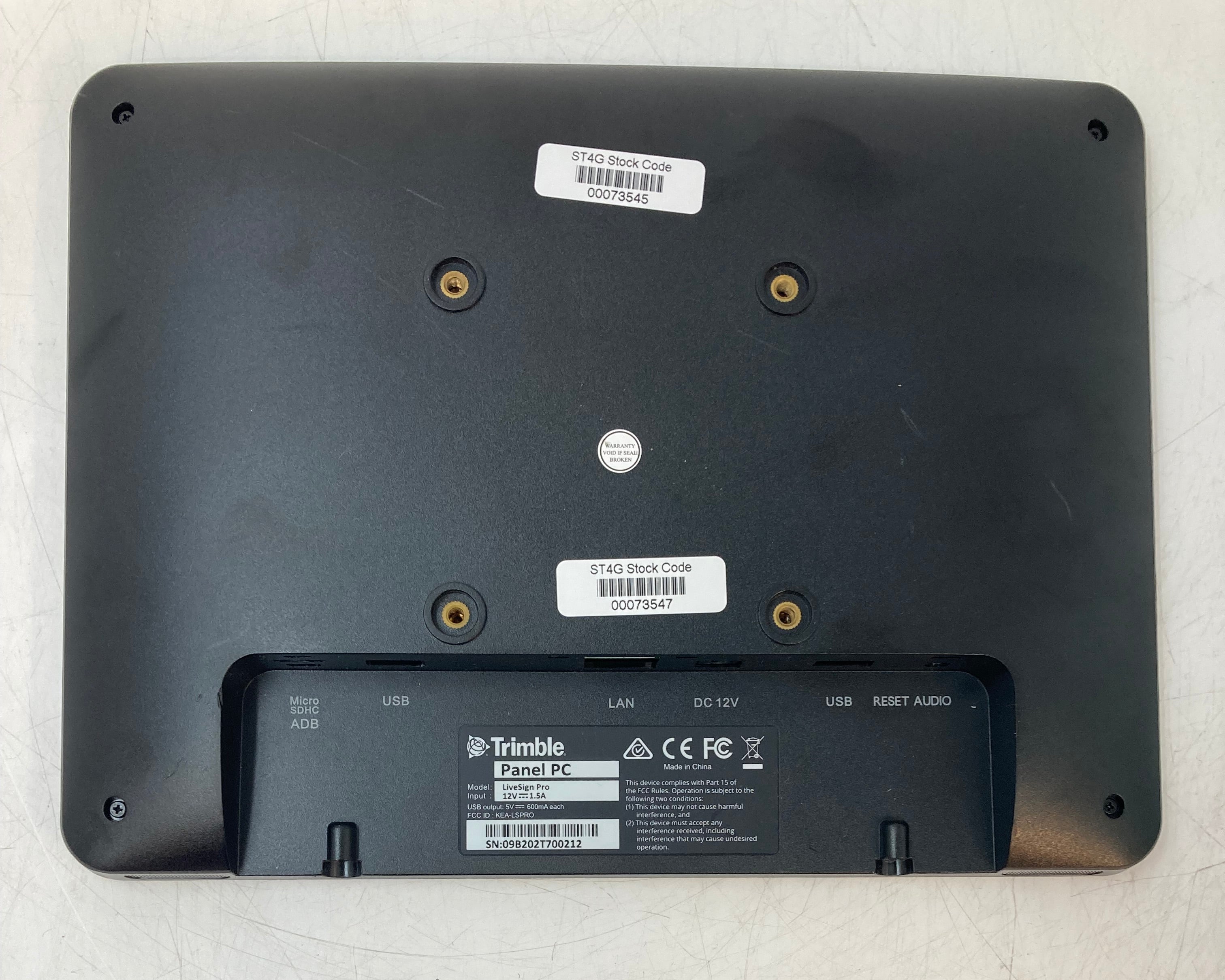 Trimble Panel PC LiveSign Pro Workspace Management Room Scheduling