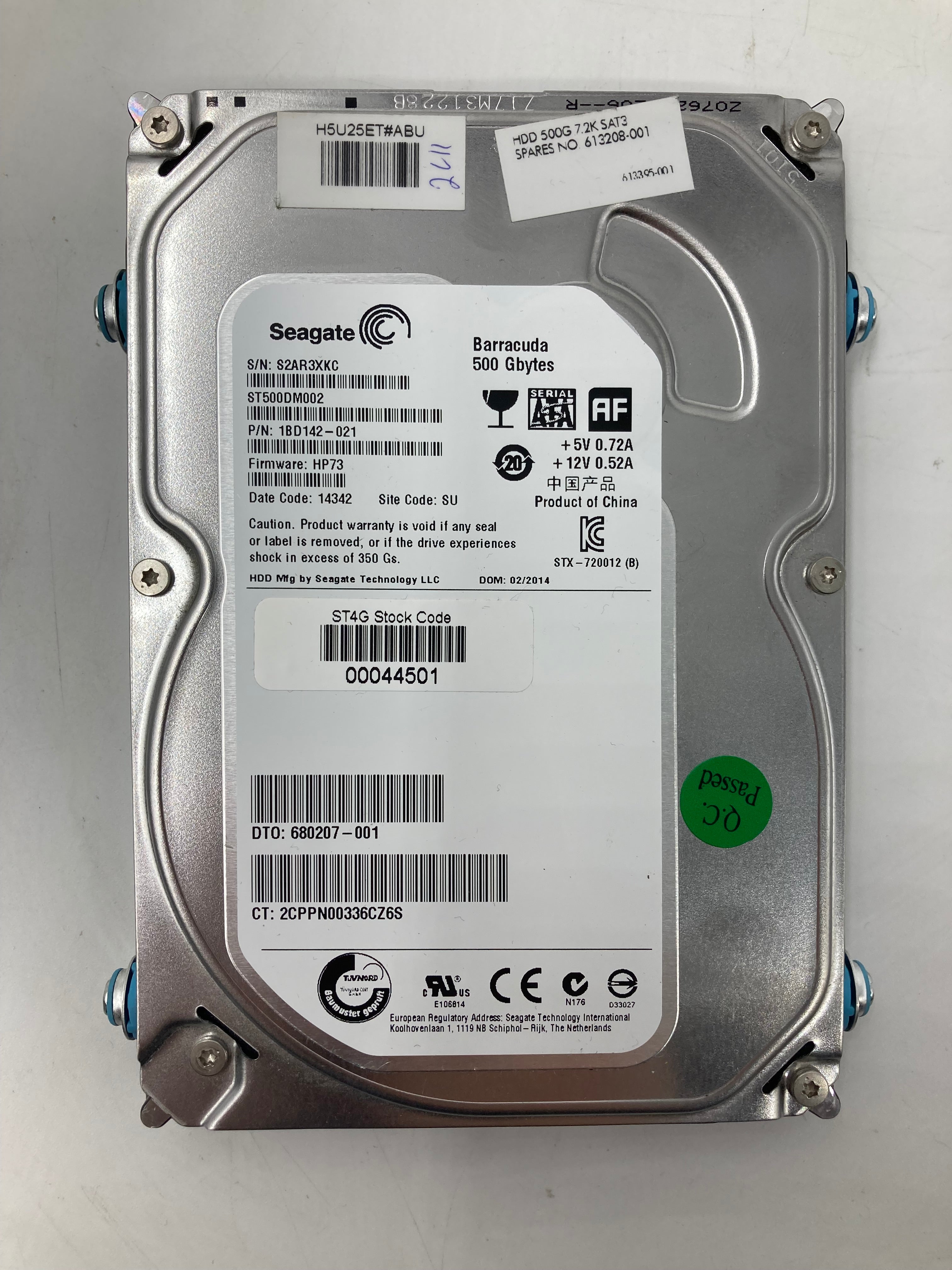 Batch of 19 3.5" 500GB SATA Hard Disk Drives - Mixed Models