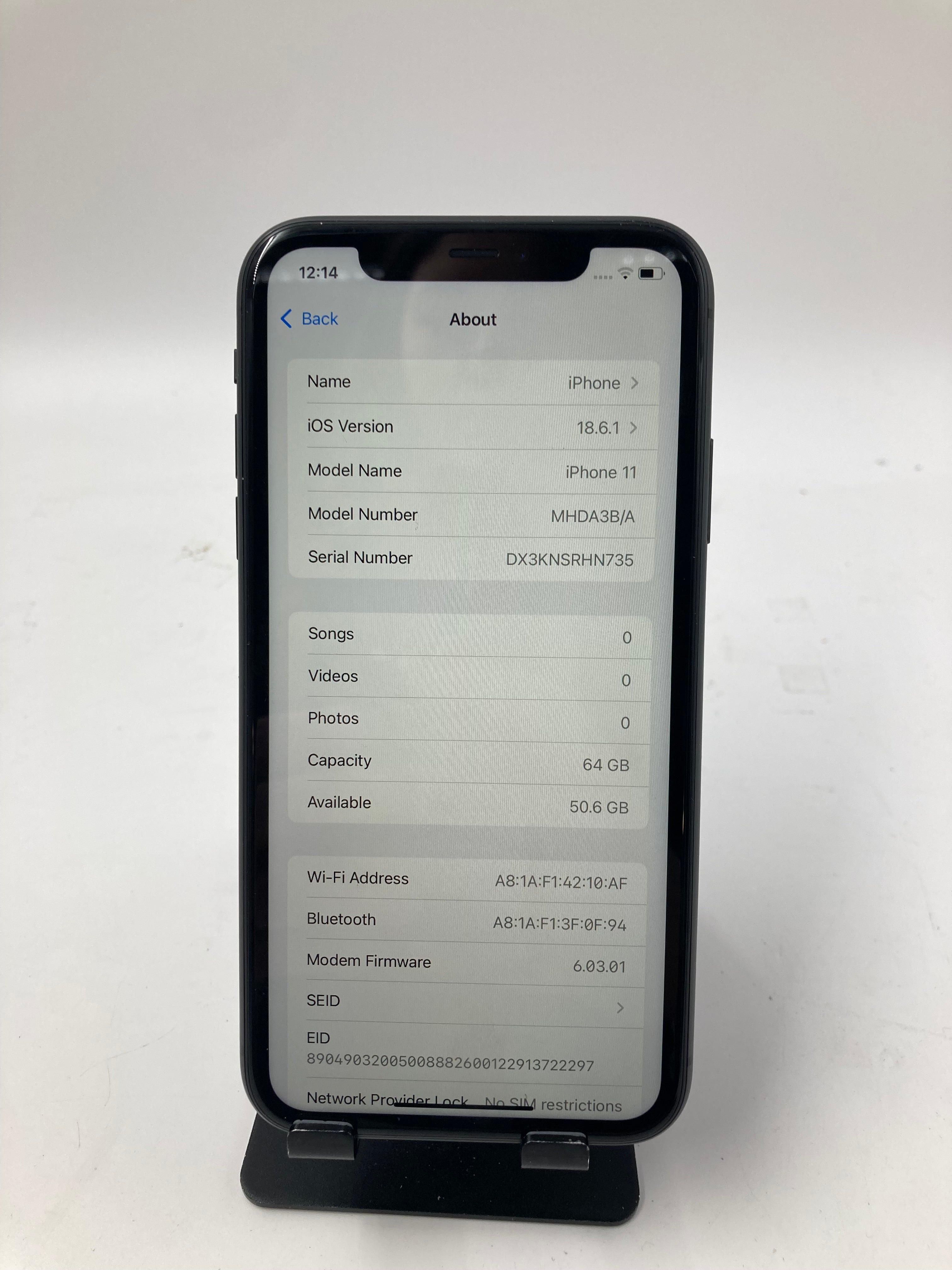 Apple iPhone 11 6.1" A2221 64GB Storage Grey Unlocked 100% Battery Health #2