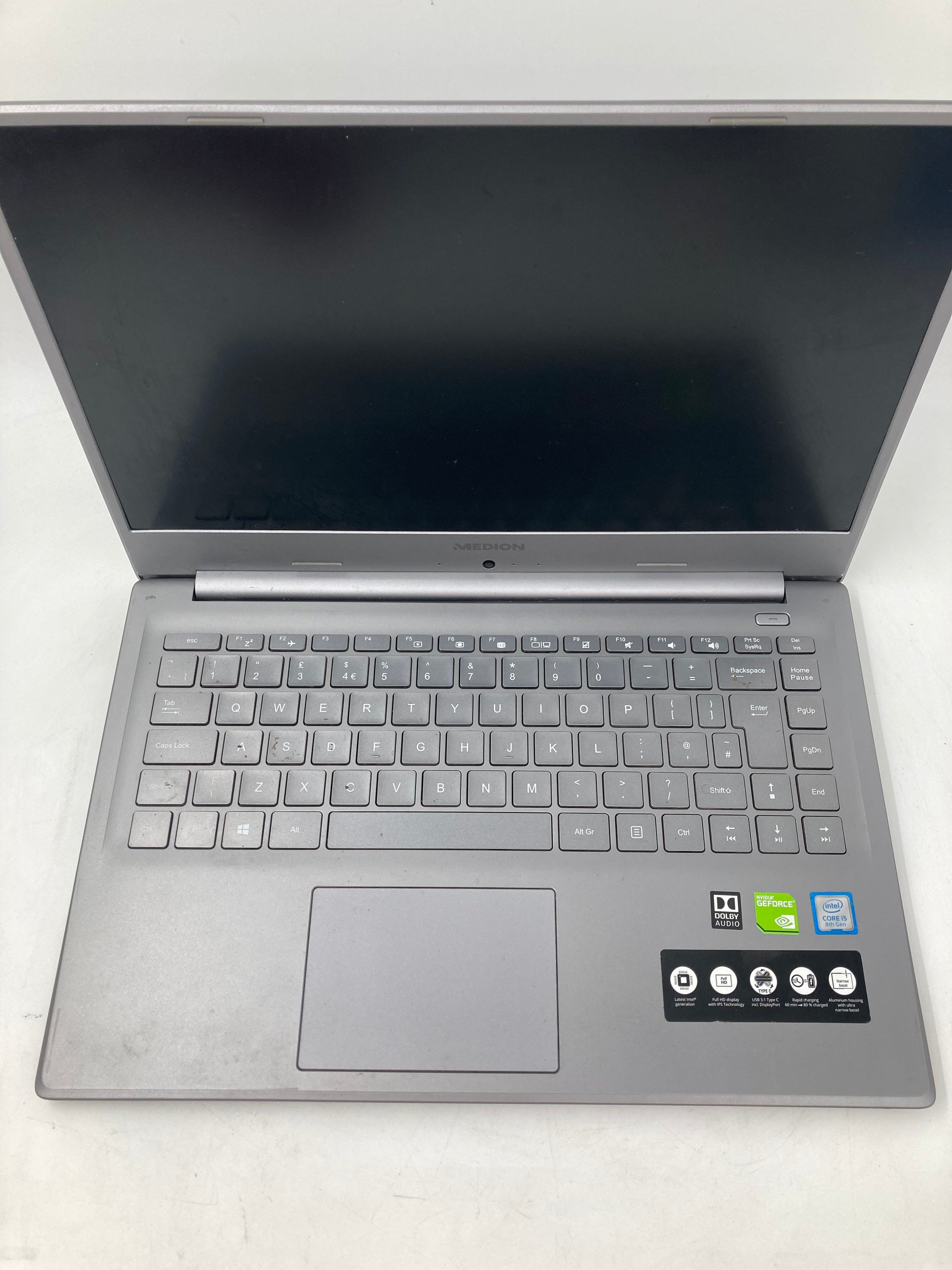 Medion Akoya P6645 15.6" Screen i5 8th Gen 8GB RAM No SSD No OS