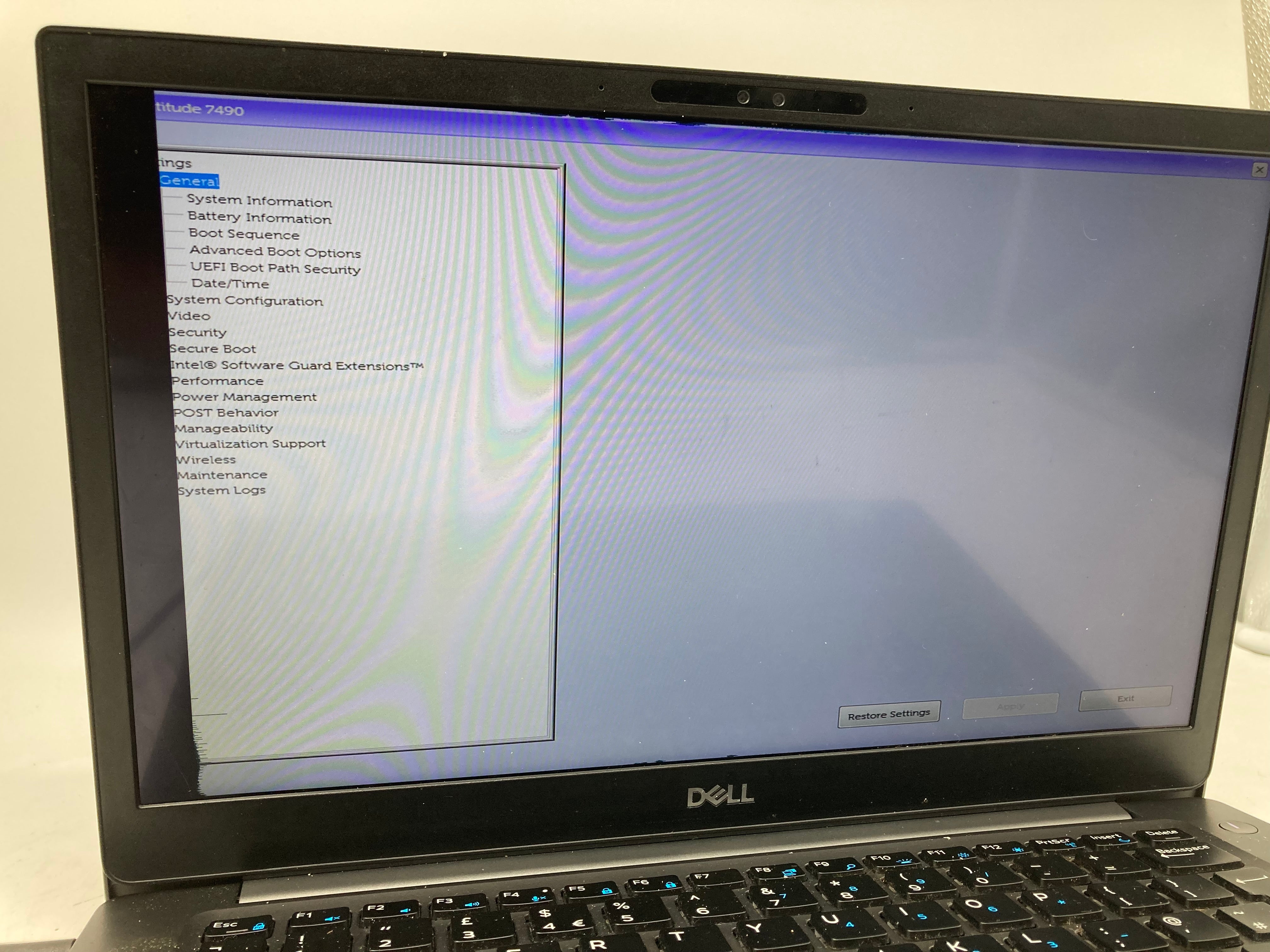 Dell Latitude 7490 14" Screen i7 8th Gen 8GB RAM No SSD Spares