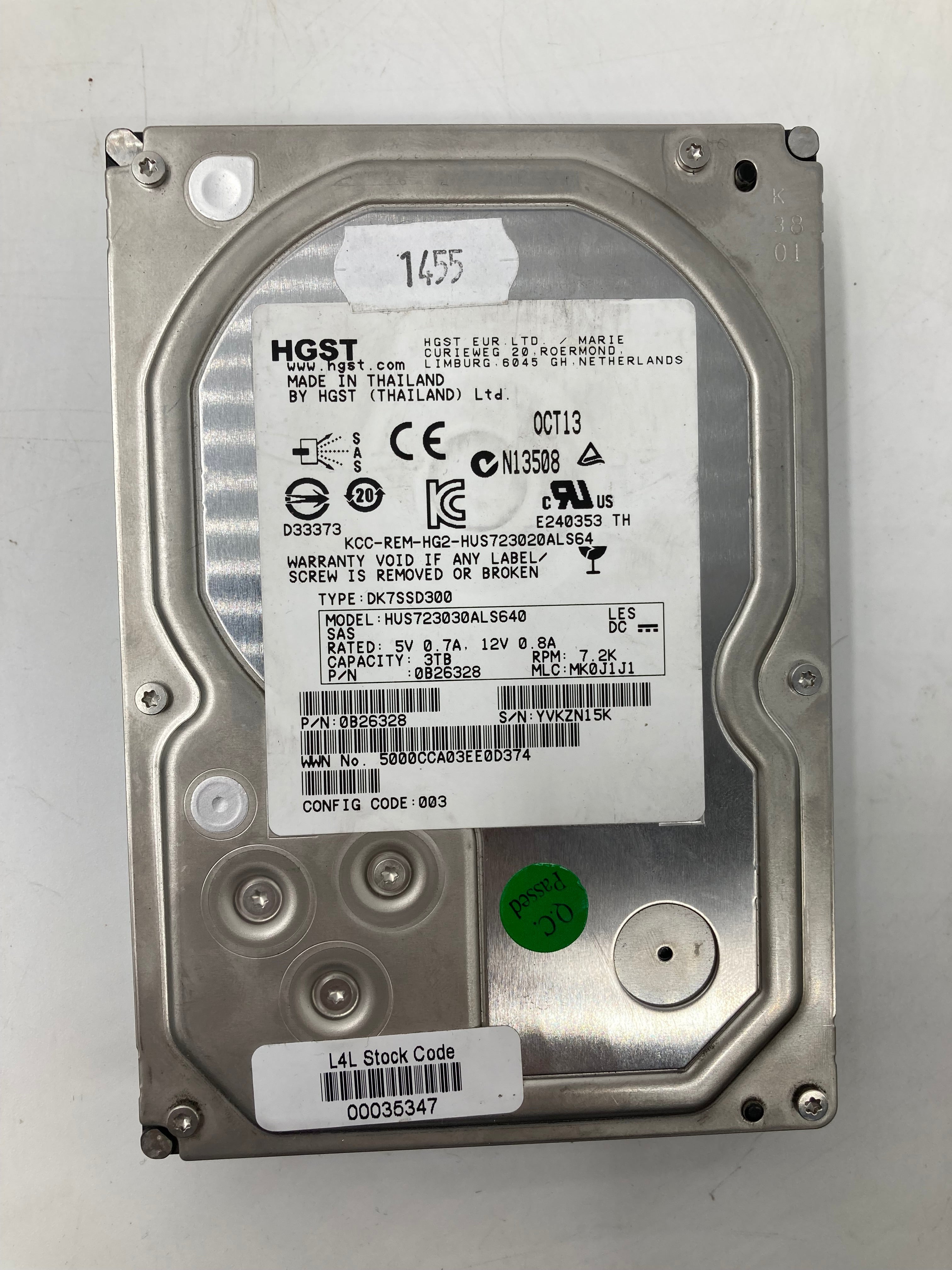 Batch of 6 3.5" SAS 2TB Hard Disk Drives - Mixed Brands