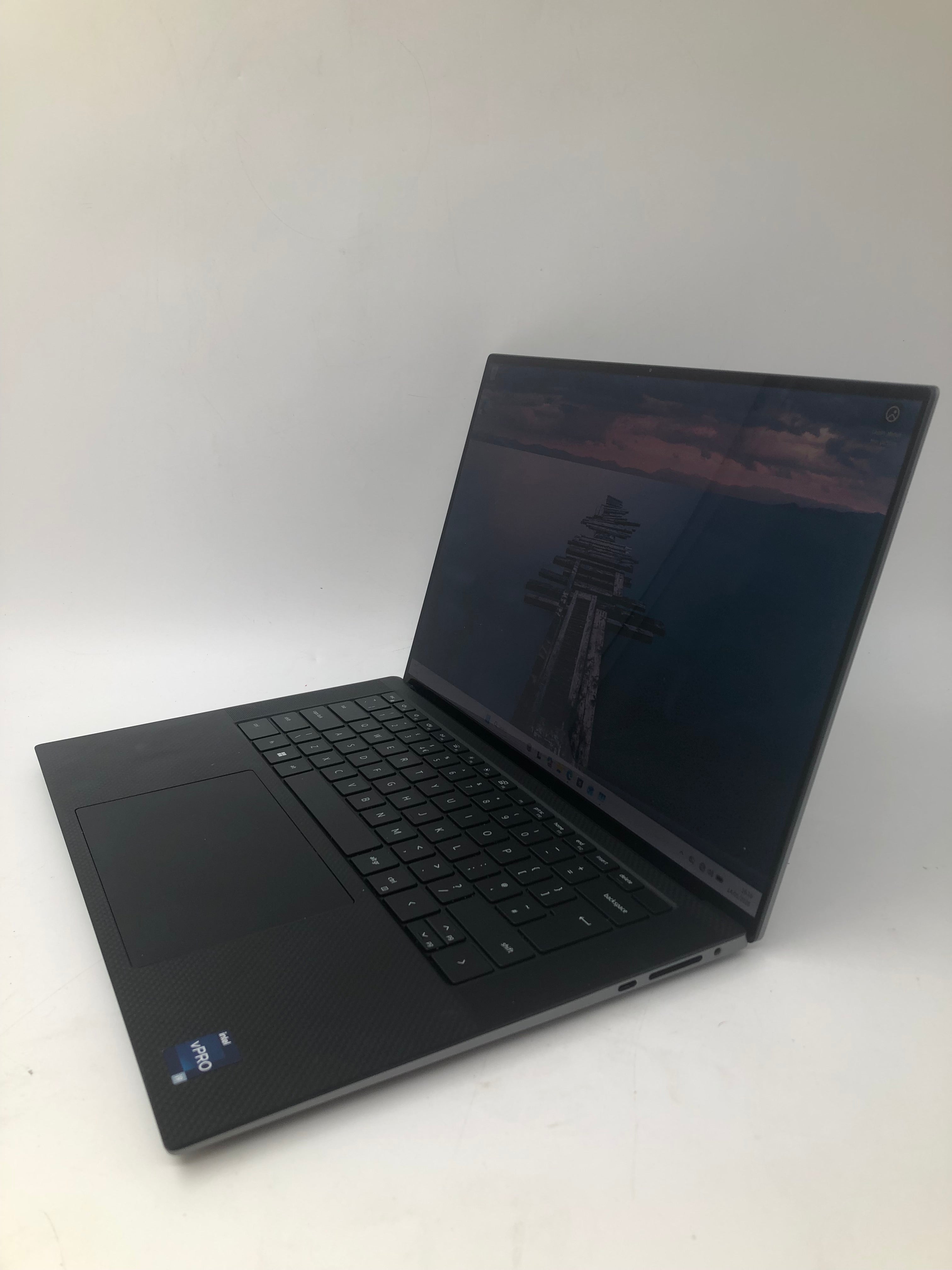 Dell Precision 5570 front angled view showing keyboard and 15" screen