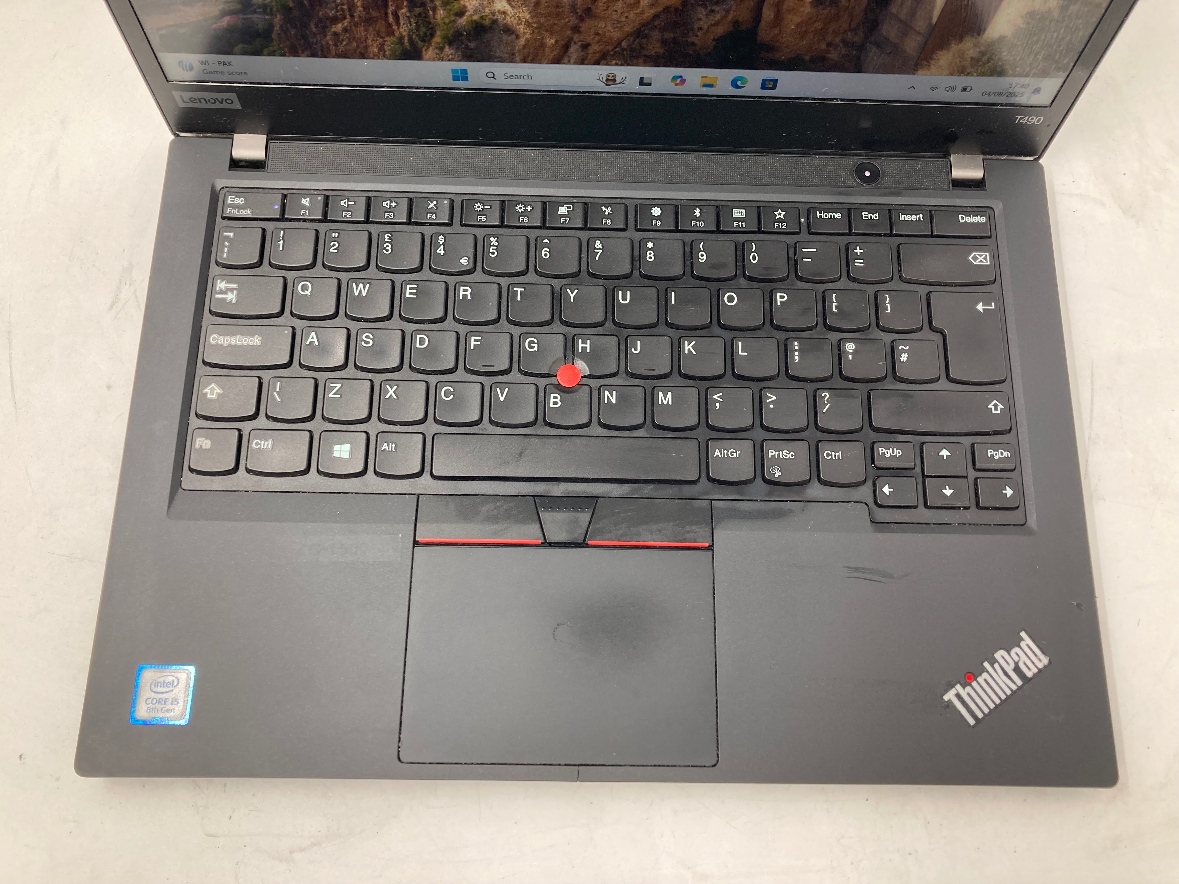 Lenovo ThinkPad T490 14" Screen i5 8th Gen 8GB RAM 256GB SSD Win 11