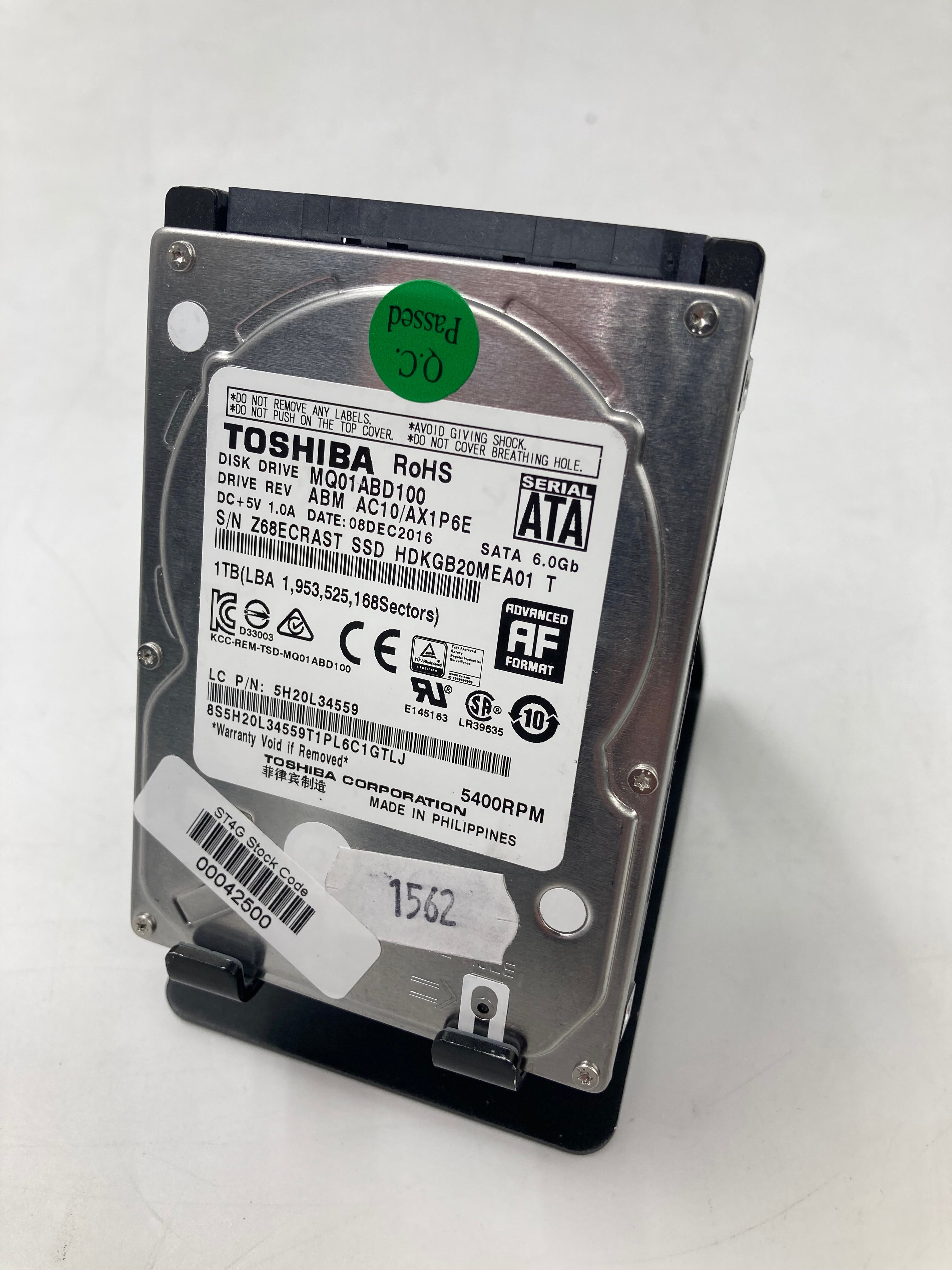 Mixed Models 1TB 2.5" SATA HDD Batch of 6