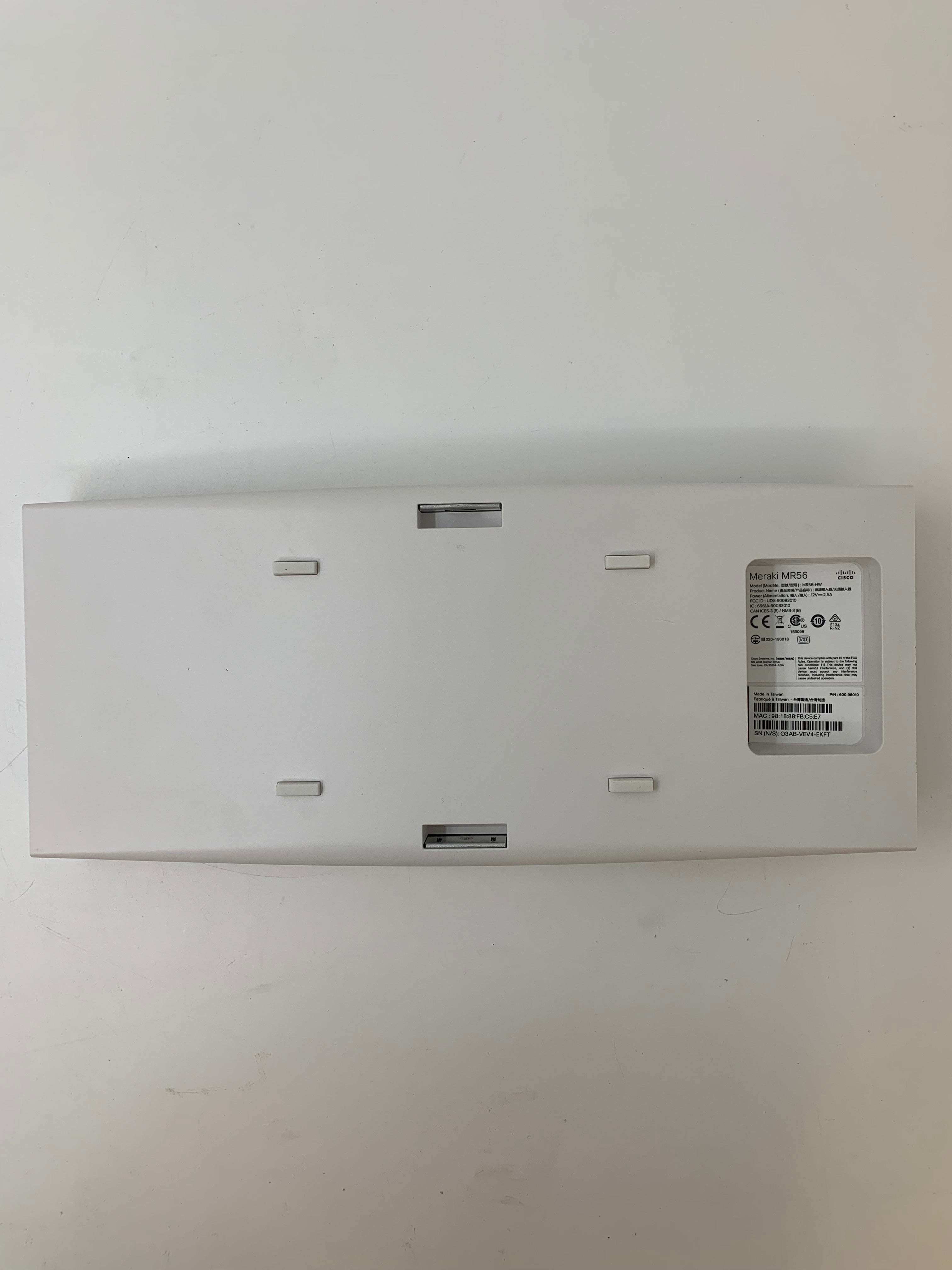 Cisco Meraki MR56 | Indoor Wall-Mountable Wireless WiFi Access Point Unclaimed