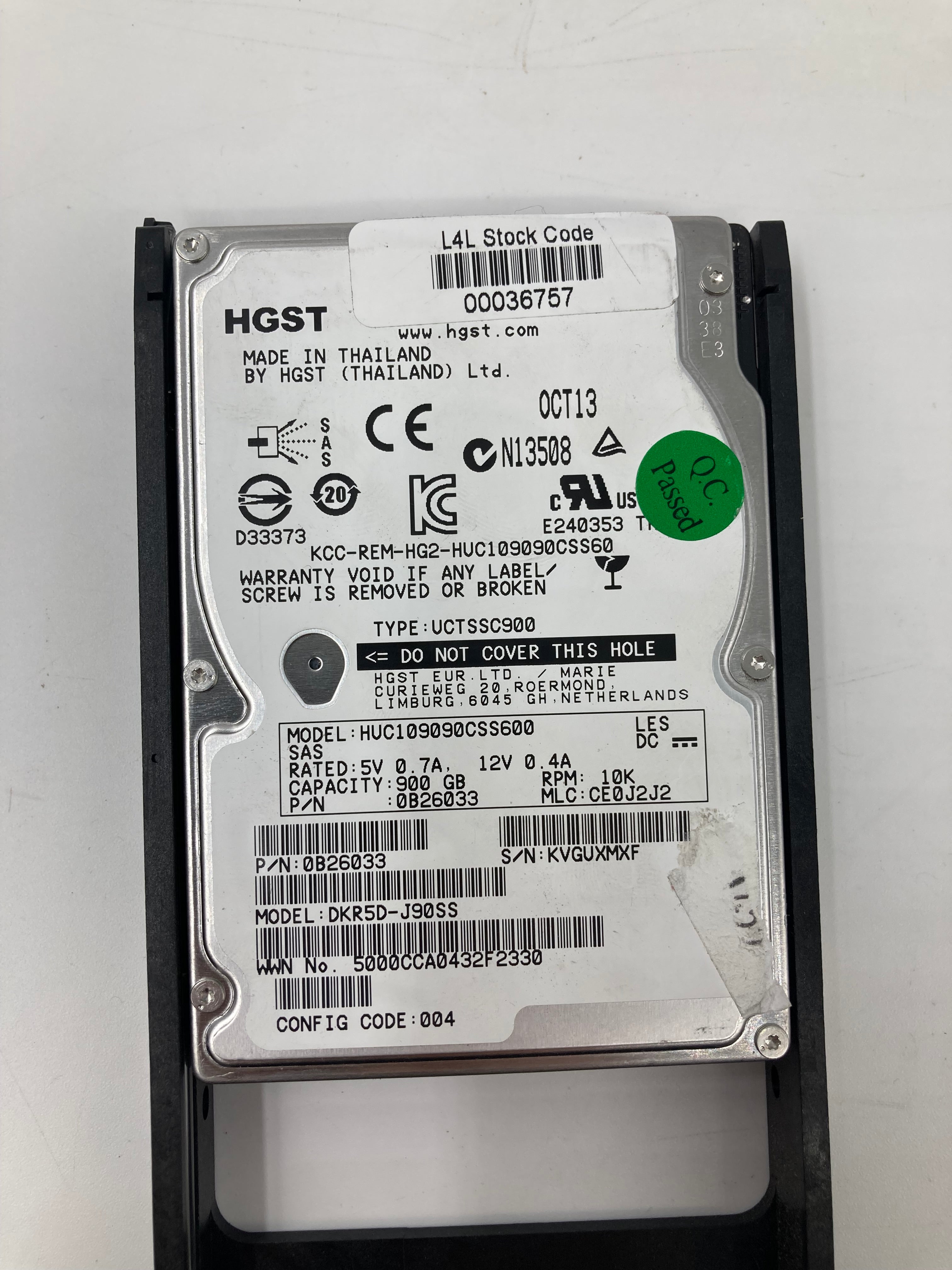 Batch of 52 HGST 2.5" 900GB SAS Hard Disk Drives 10K RPM - Mixed Models