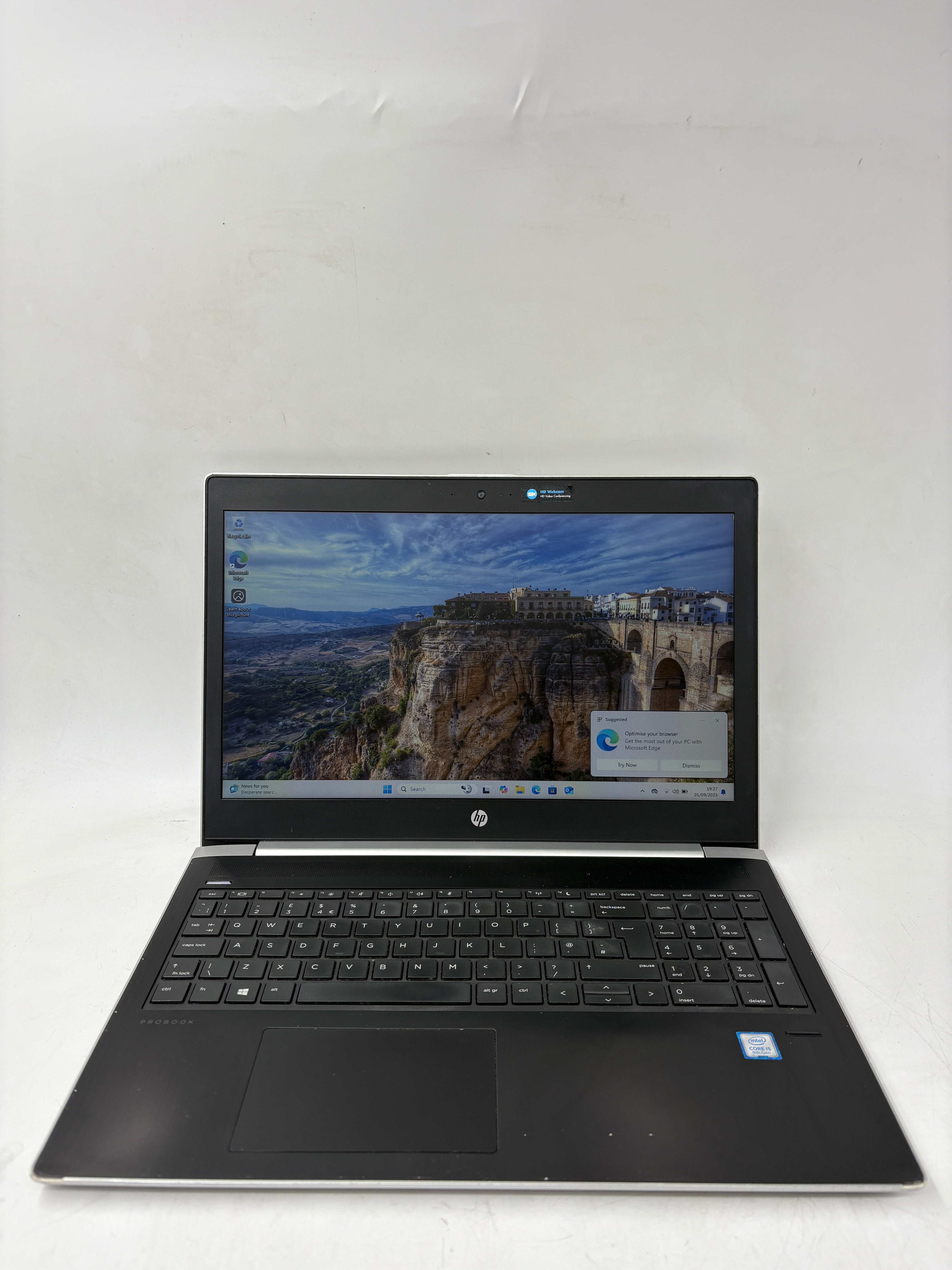 HP Laptop 450 G5 15.6" Screen i5 8th Gen 8GB RAM 256GB SSD W11