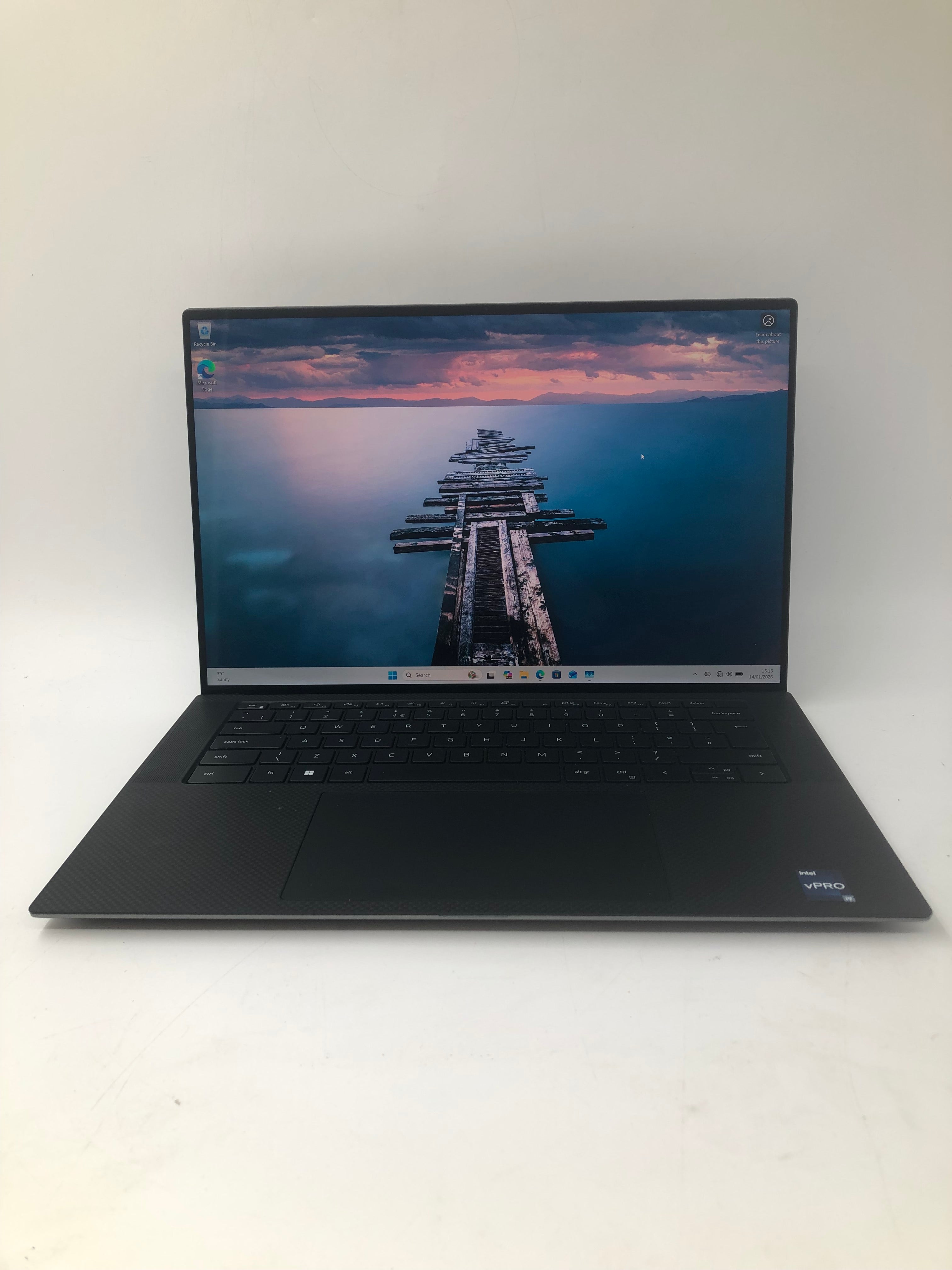 Dell Precision 5570 front view showing keyboard and 15" screen