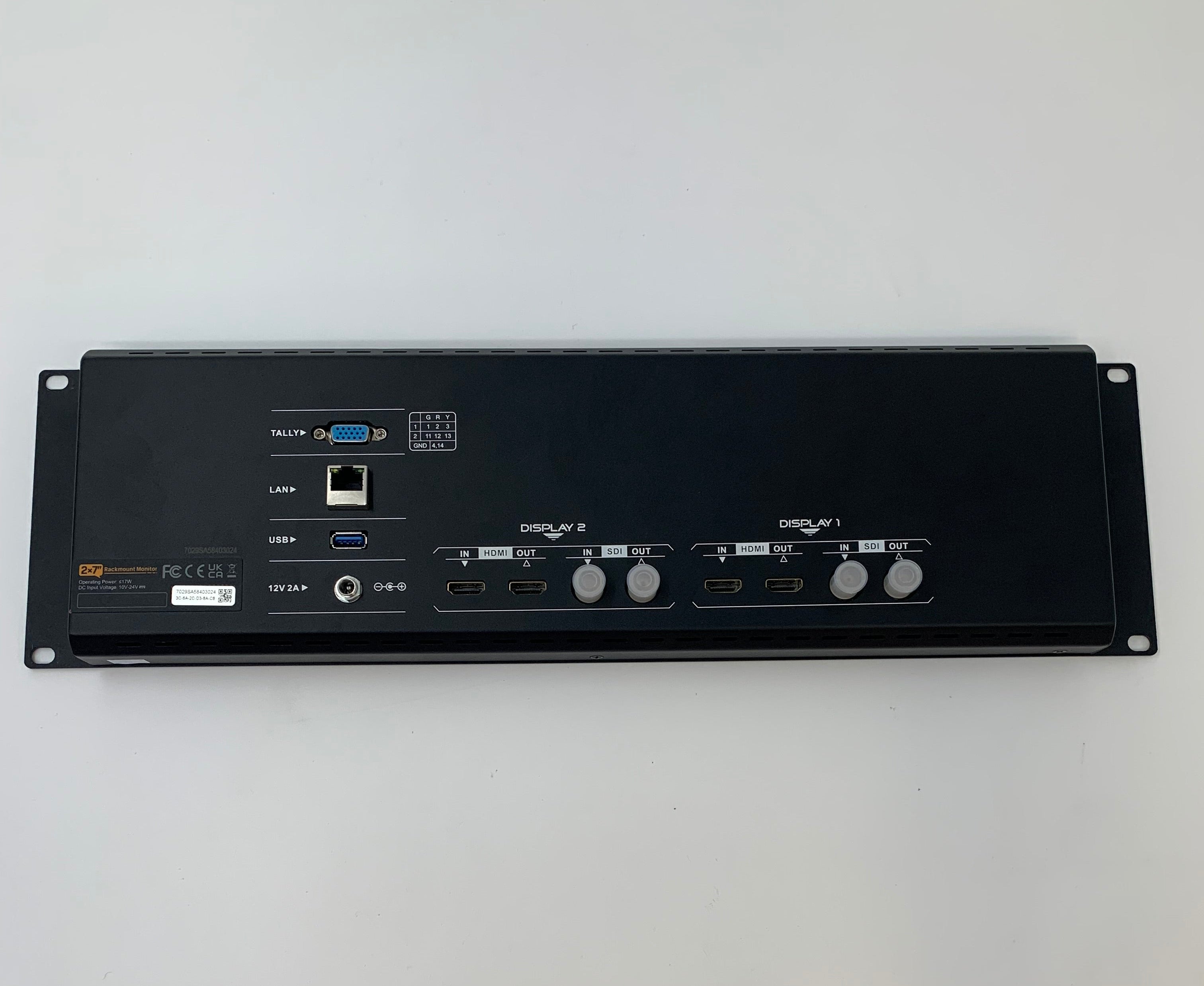 Lilliput RM-7029S 3U Rackmount Dual 7” SDI HDMI Video Broadcast Monitor Waveform