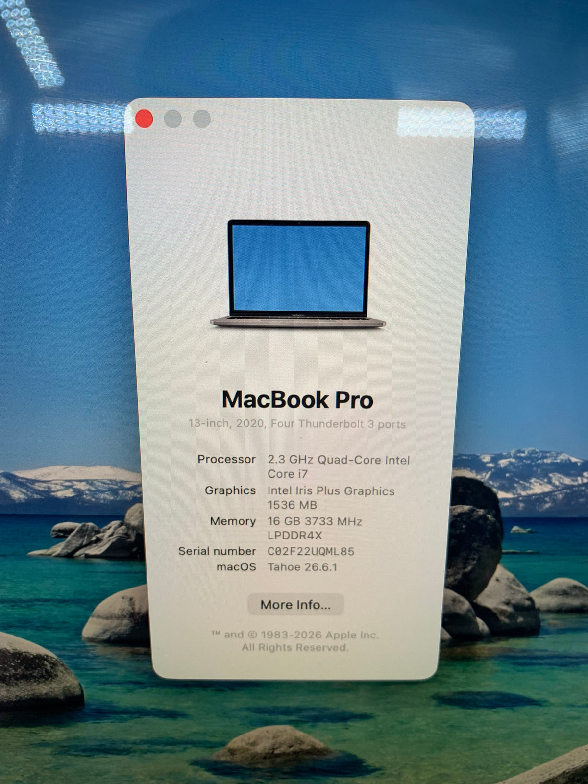 Apple MacBook Pro | 2020 |  13.3" QHD+ | Intel Core i7 | 16GB RAM | 512GB SSD | macOS