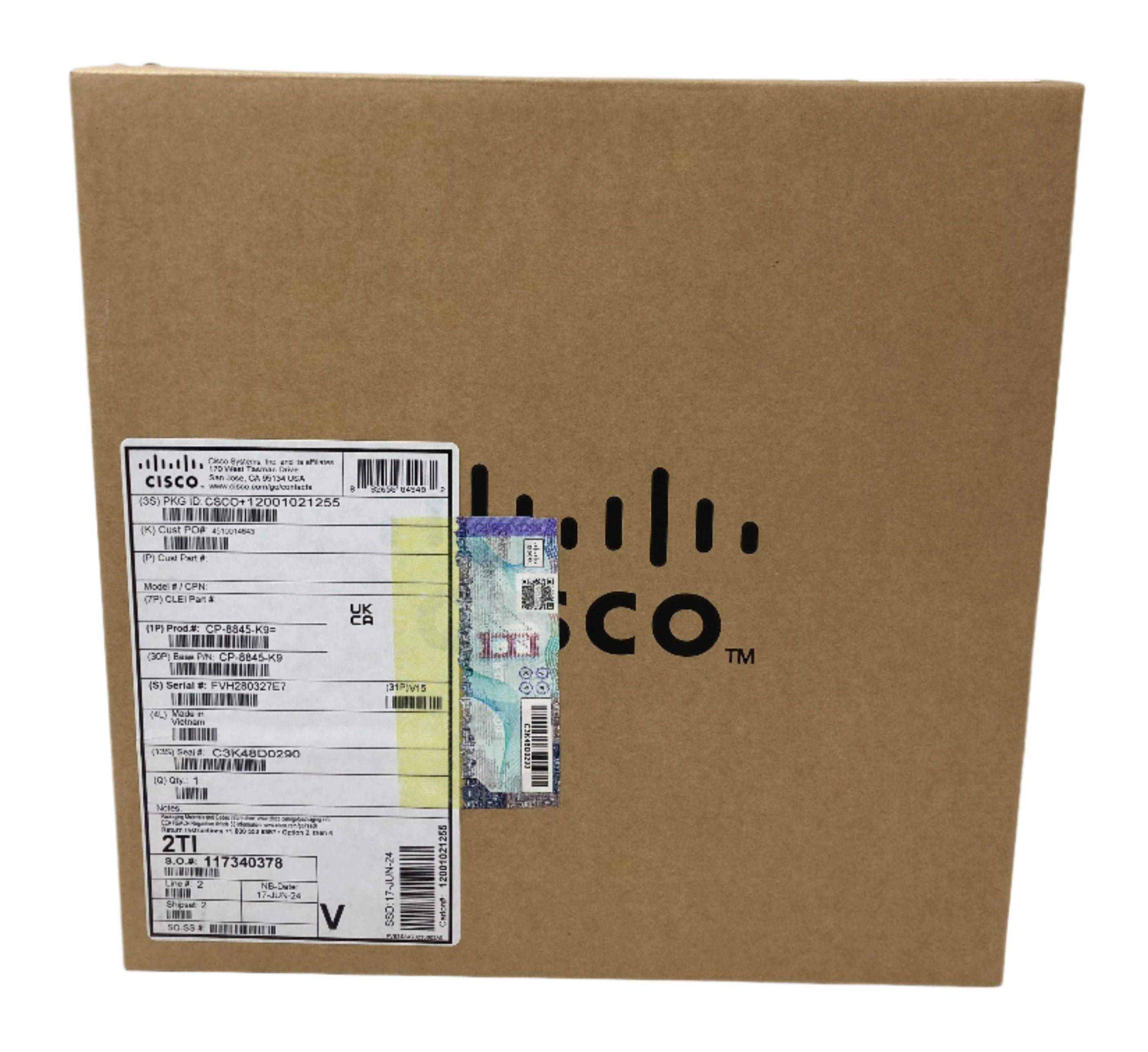 New Unopened Cisco IP VoIP Desk Phone CP-8845-K9