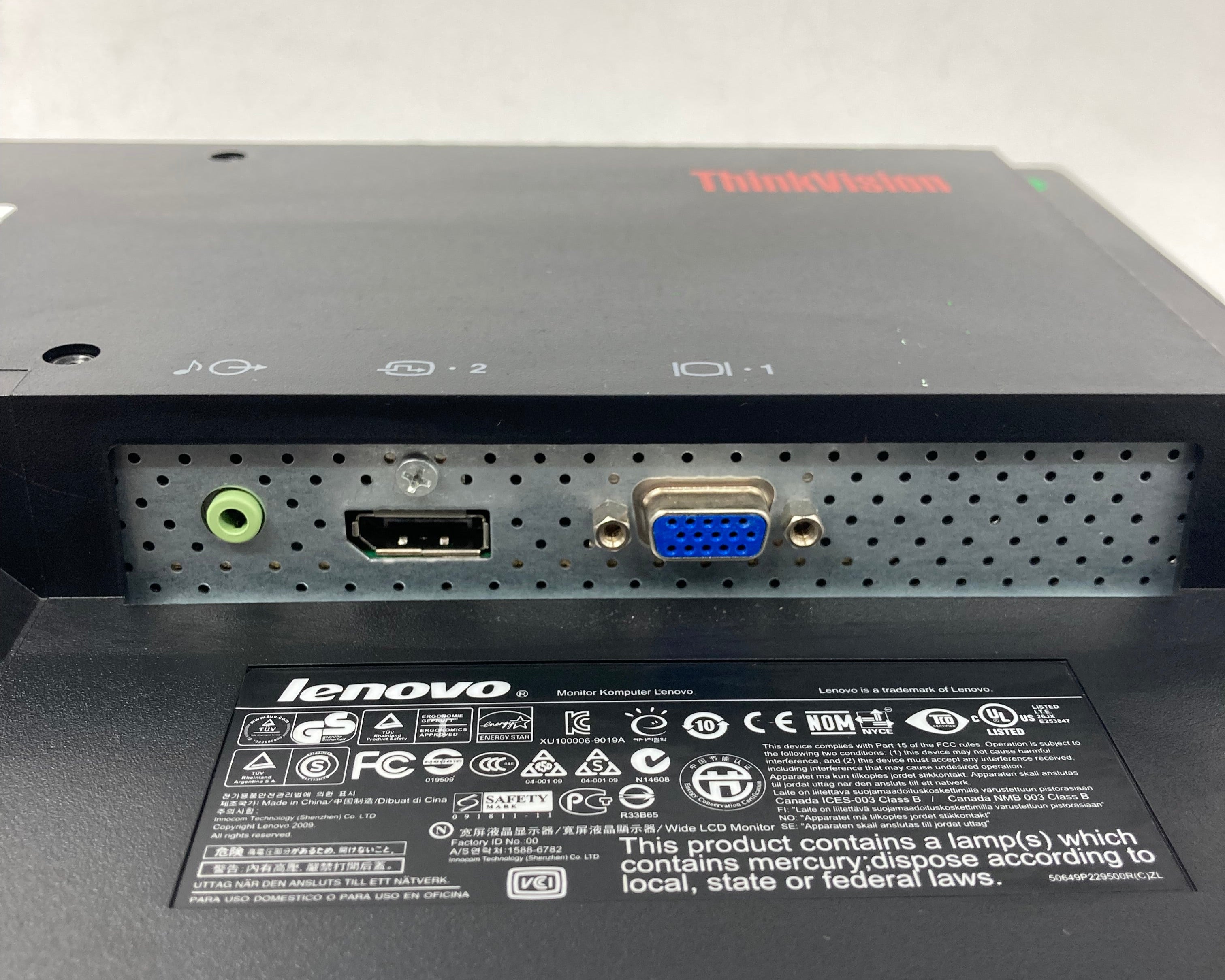Lenovo L2251pwD 22" LCD Monitor VGA/Displayport - No Stand