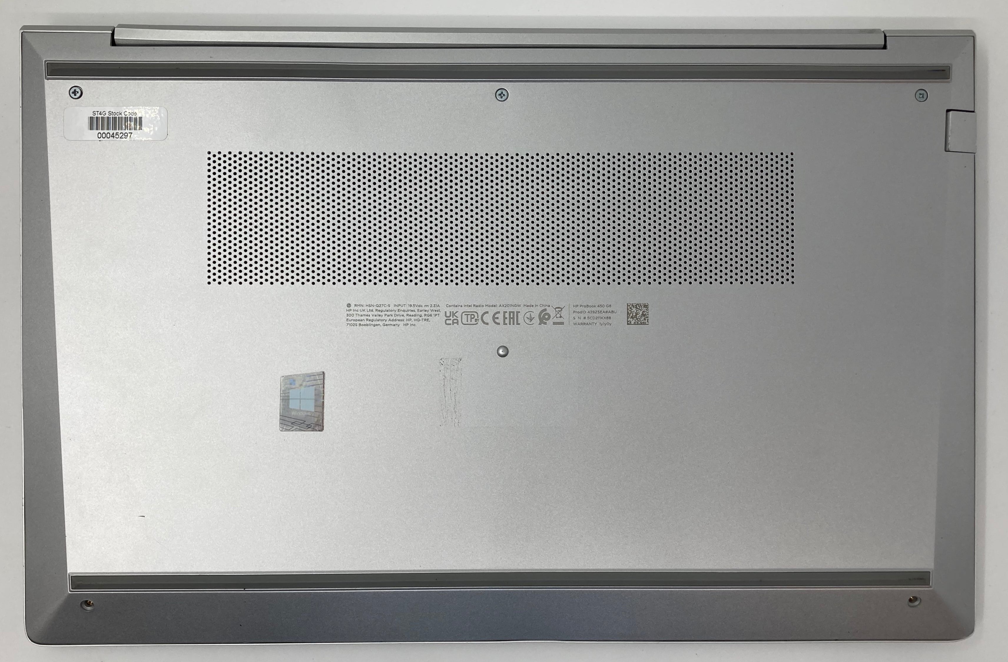 HP Laptop ProBook 450 G8 15.6" i5 11th Gen No RAM No HDD No OS *Spares*