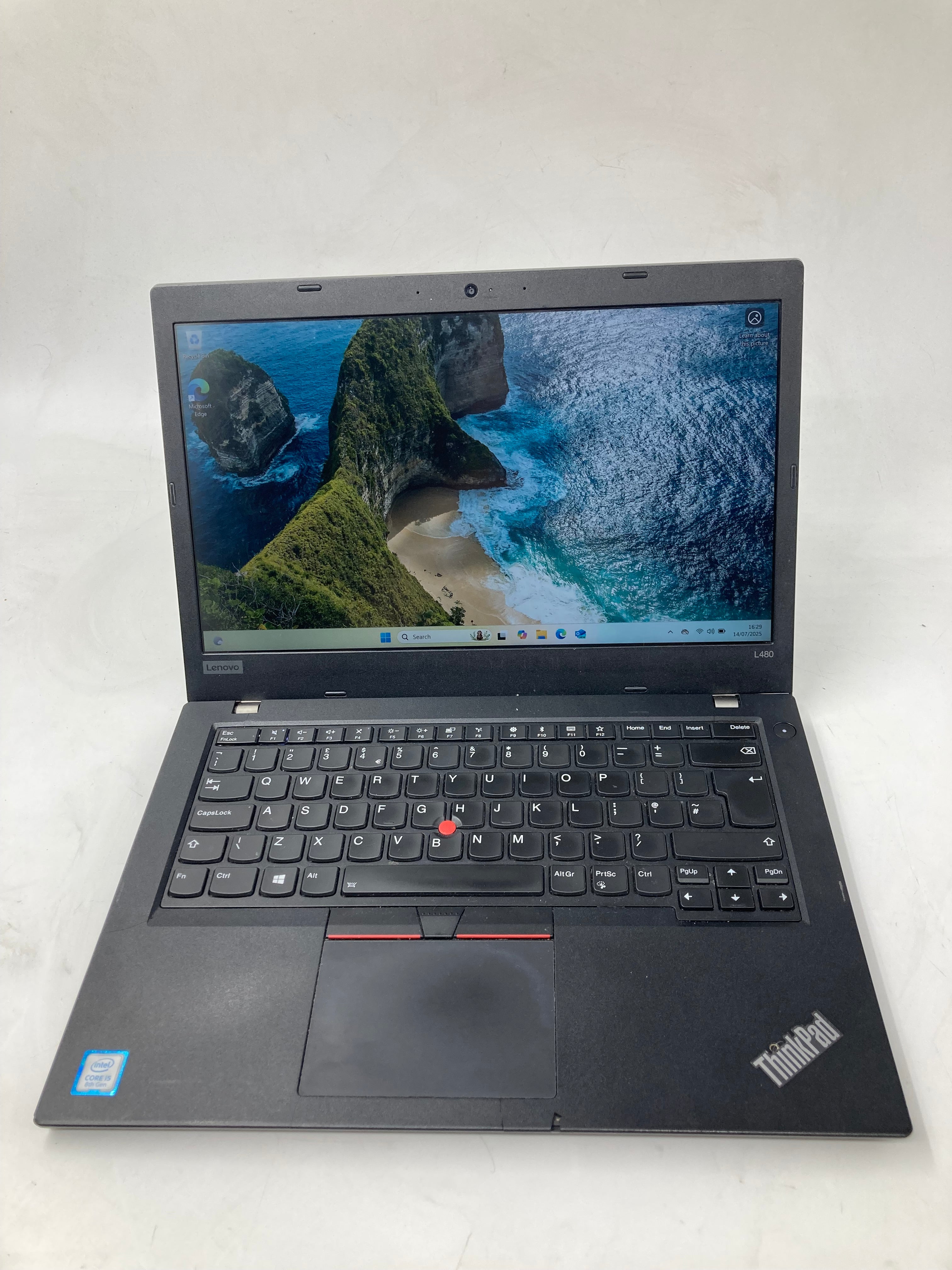 Lenovo Laptop ThinkPad L480 14" Screen i5 8th Gen 16GB RAM 256GB SSD W11