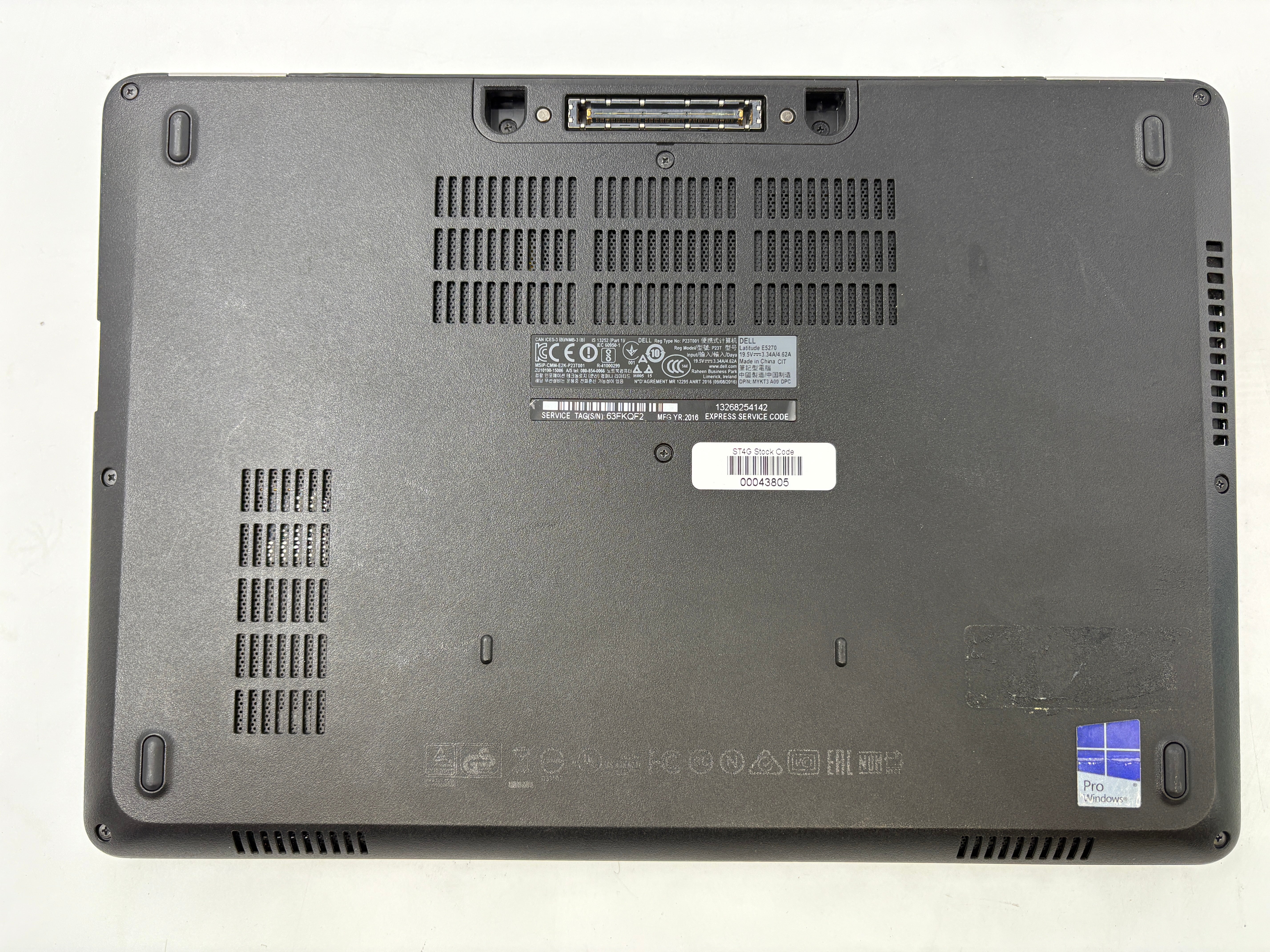 Dell Laptop Latitude E5270 12.5" Screen i5 6th Gen 8GB RAM NO SSD NO OS