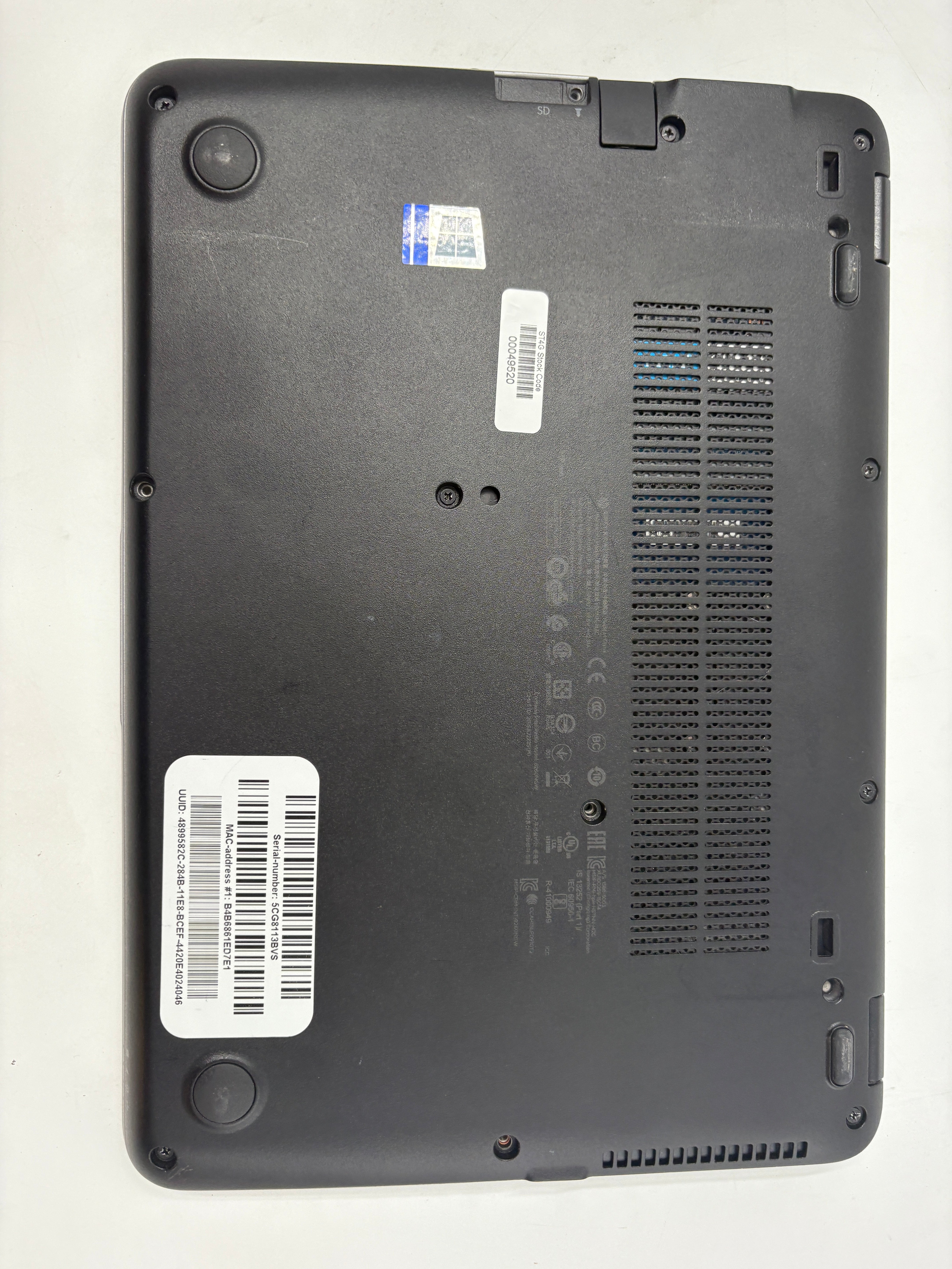 HP Laptop EliteBook 820 G3 12.5" Screen i5 6th Gen 8GB RAM 128GB SSD W10