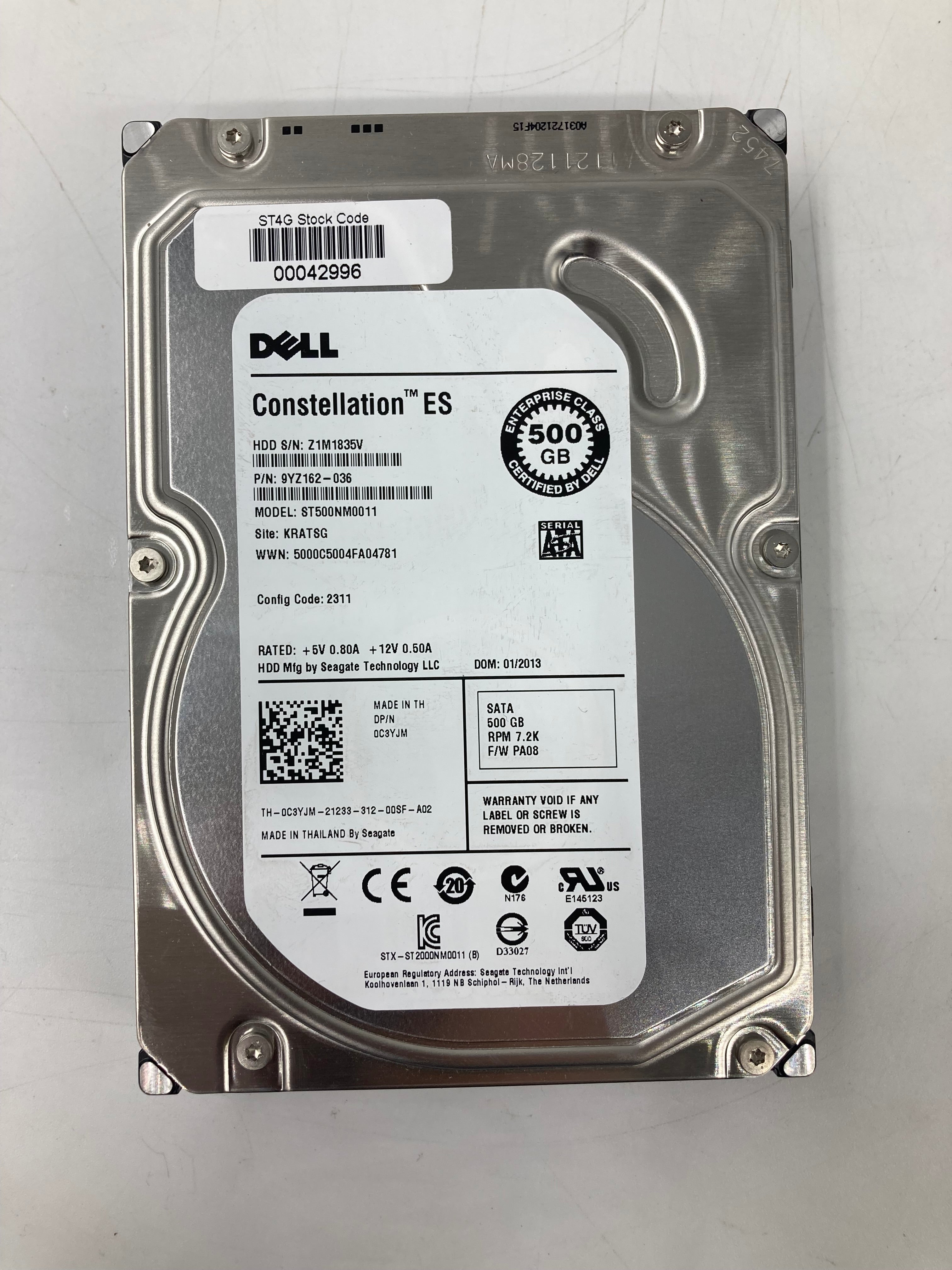 Batch of 4 3.5" SATA 640GB/500GB Hard Disk Drives - Mixed Brands