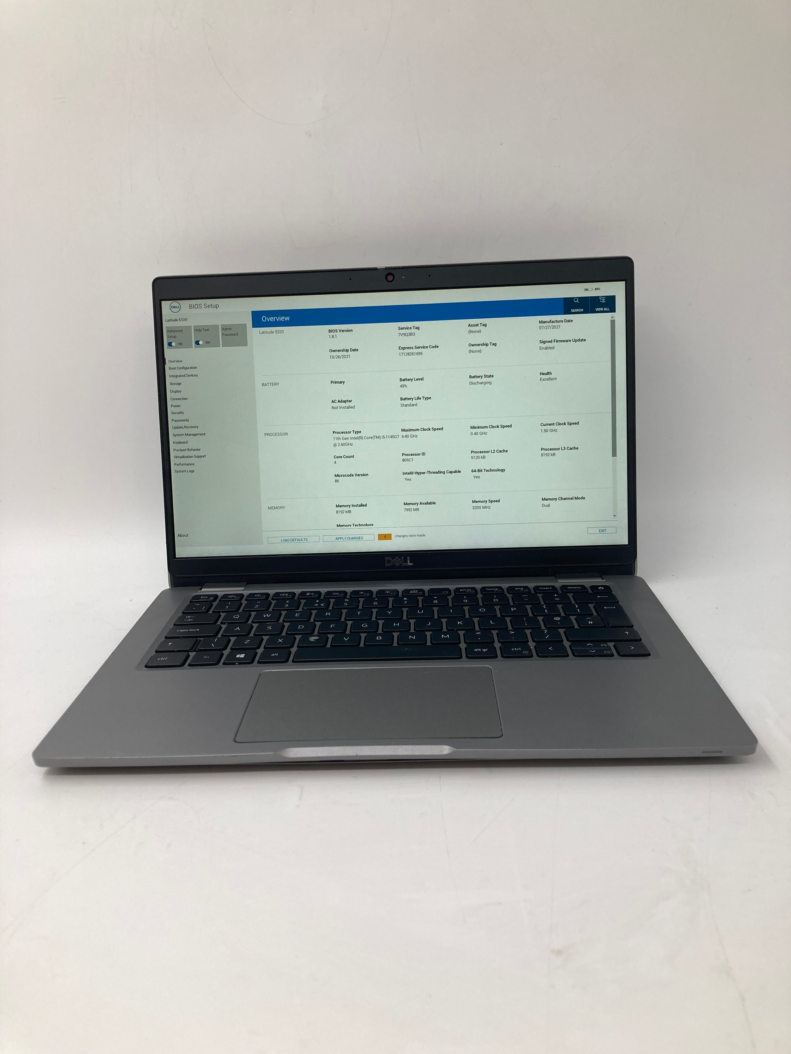 Dell Laptop Latitude 5320 13" Screen i5 11th Gen 8GB RAM NO SSD NO OS *Spares*