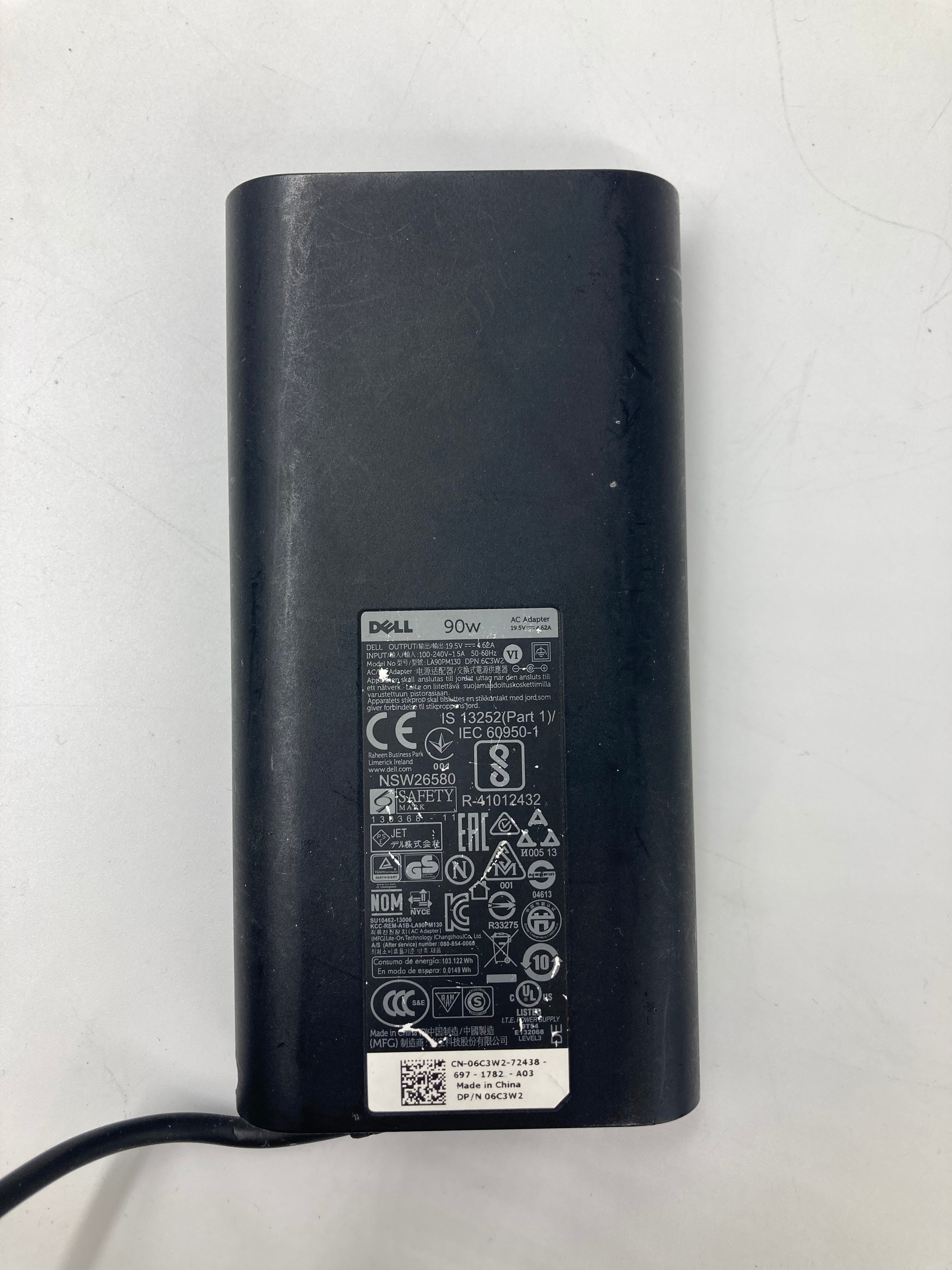 Batch of 4 Dell Big Tip Laptop Chargers 65W/90W - Black