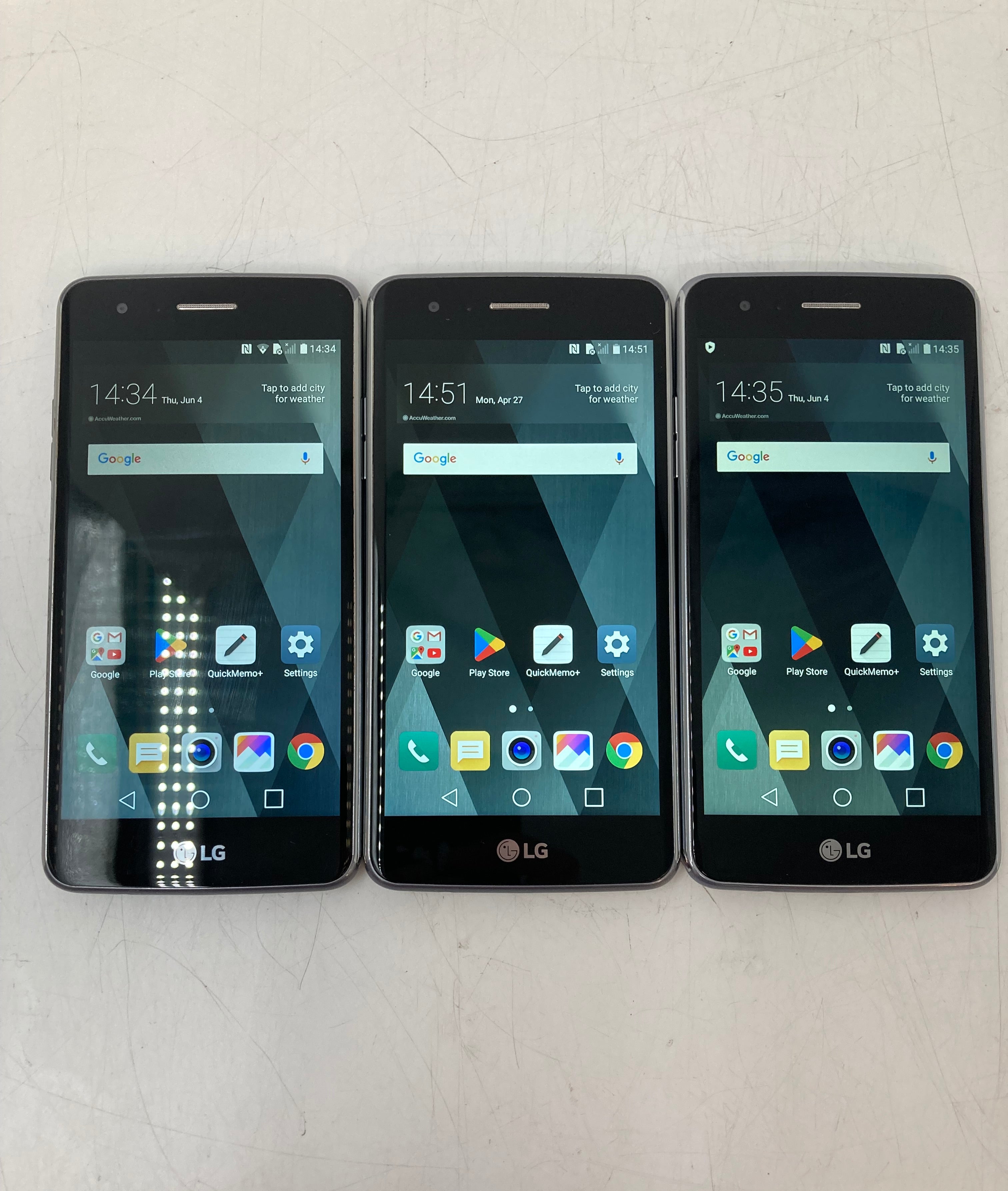 LG K8 2017 Mobile Phone | 5" HD Display | 16GB Storage | 1.5GB RAM | Lot of 3
