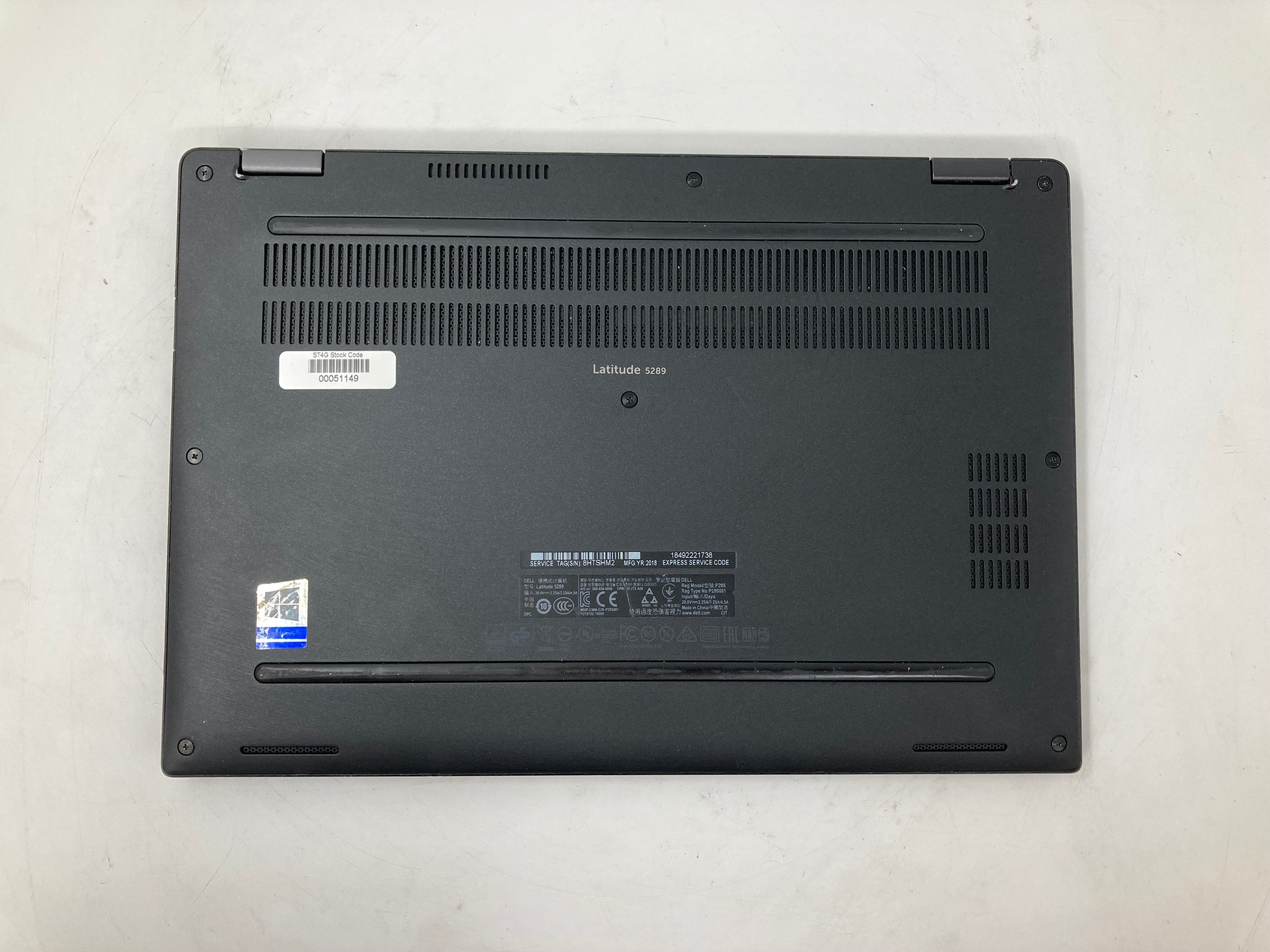 Dell Laptop Latitude 5289 12" i5 7th Gen 8GB RAM No HDD No OS *Spares*