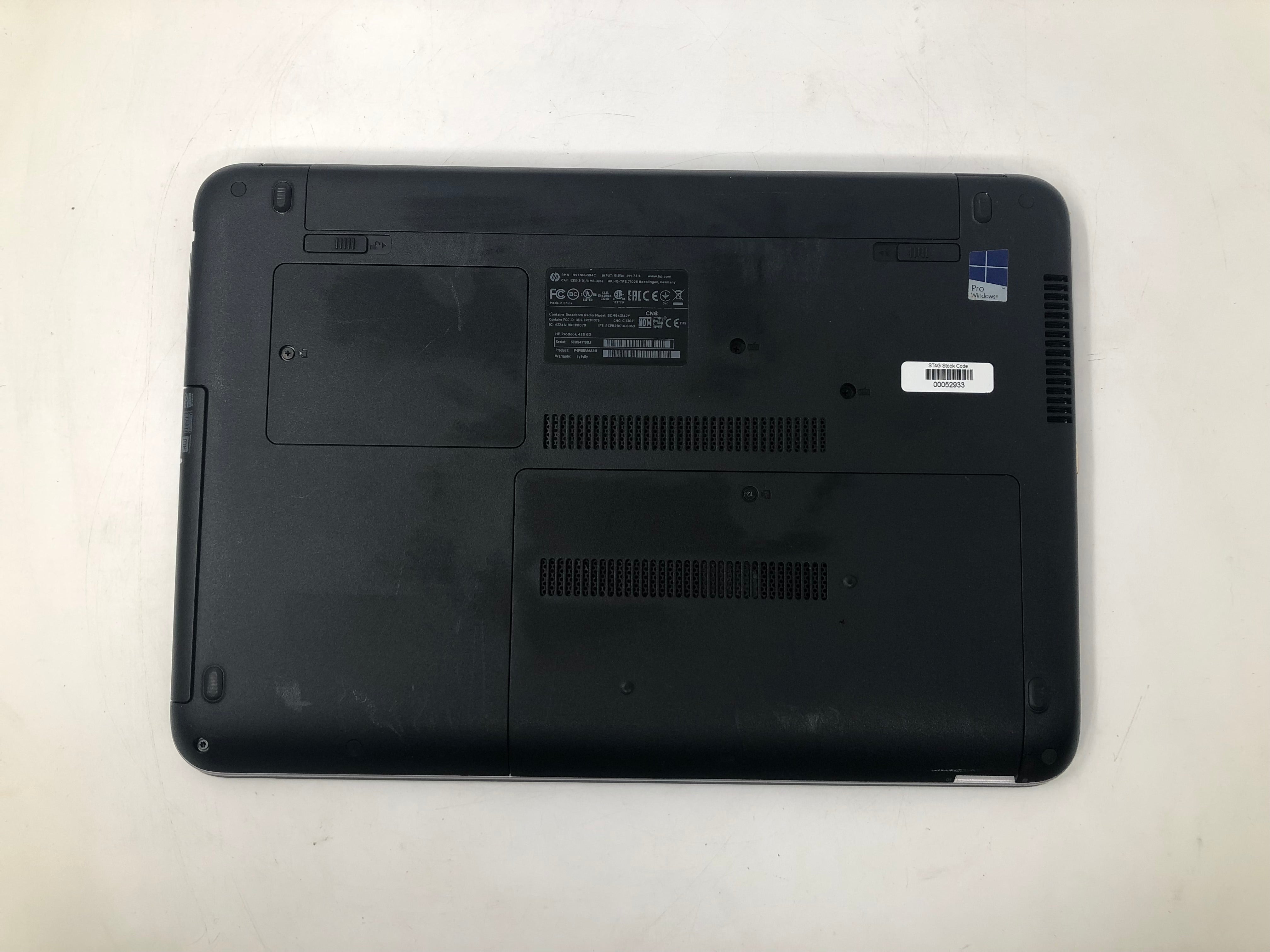 HP Laptop ProBook 455 G3 15" AMD A8-7410 8GB RAM No HDD No OS *Spares*