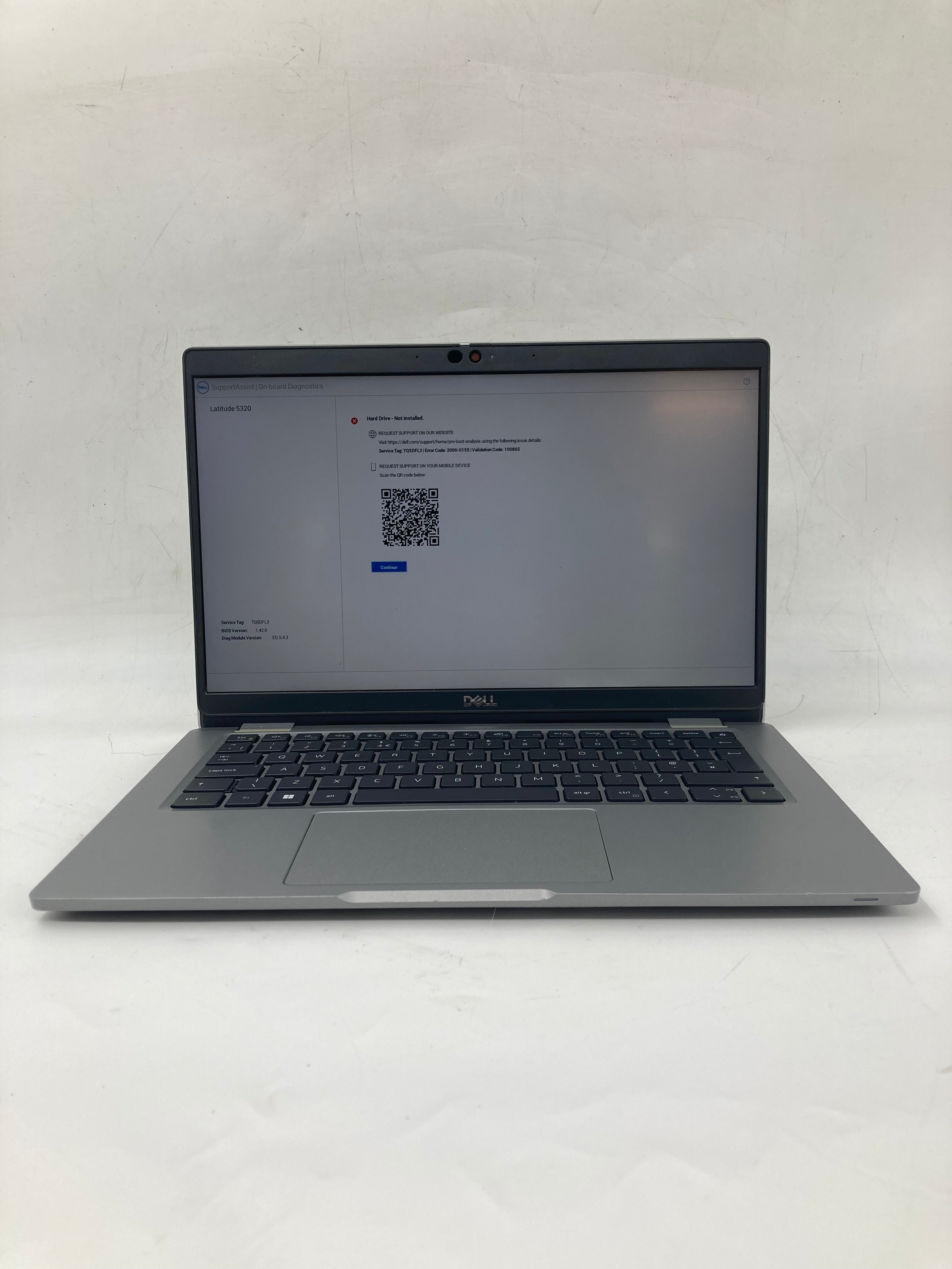 Dell Laptop Latitude 5320 13" Screen i5 11th Gen 16GB RAM No SSD No OS *Spares*