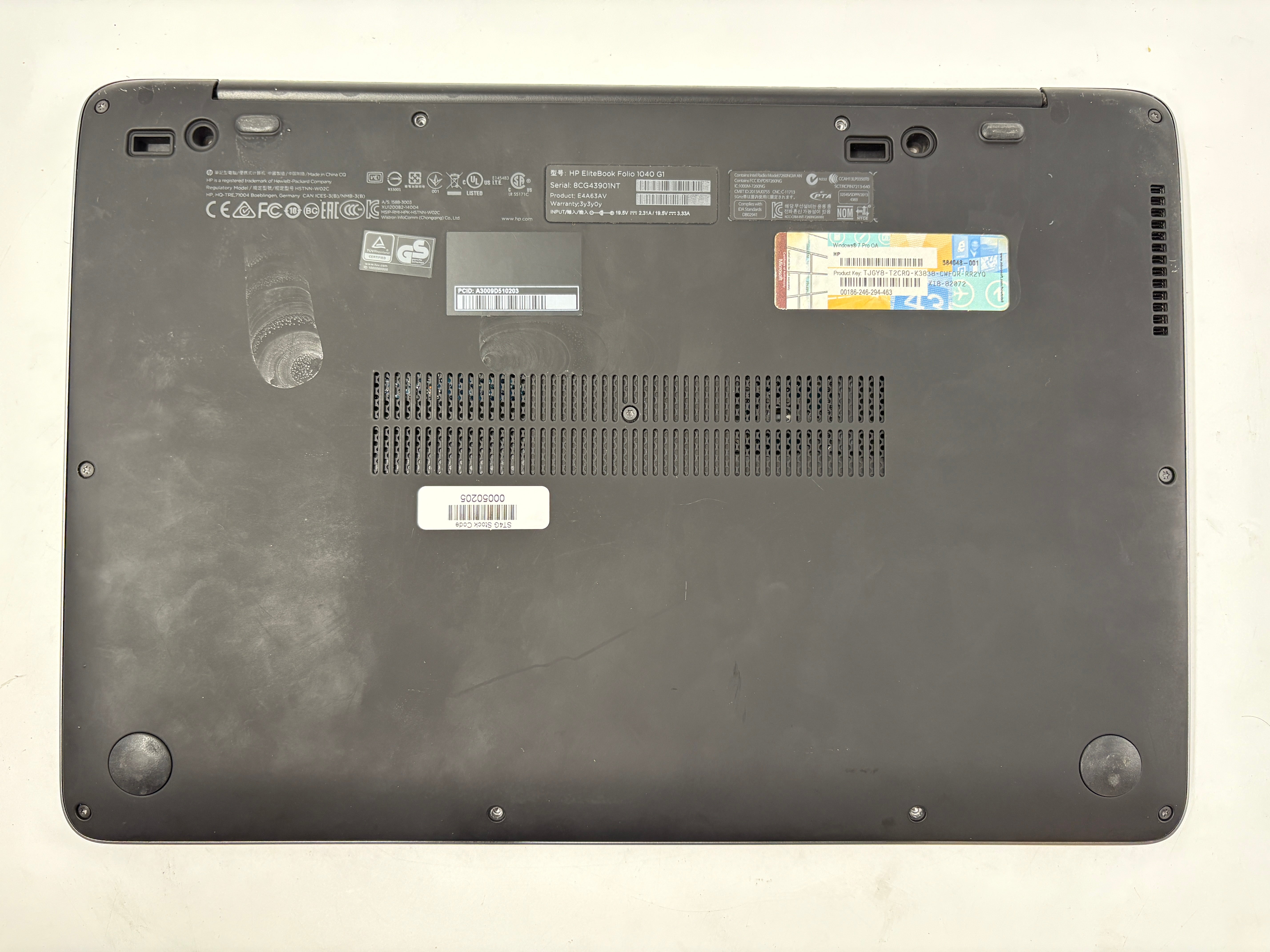 HP Laptop EliteBook Folio 1040 G2 14" Screen i5 4th Gen 4GB RAM NO SSD NO OS