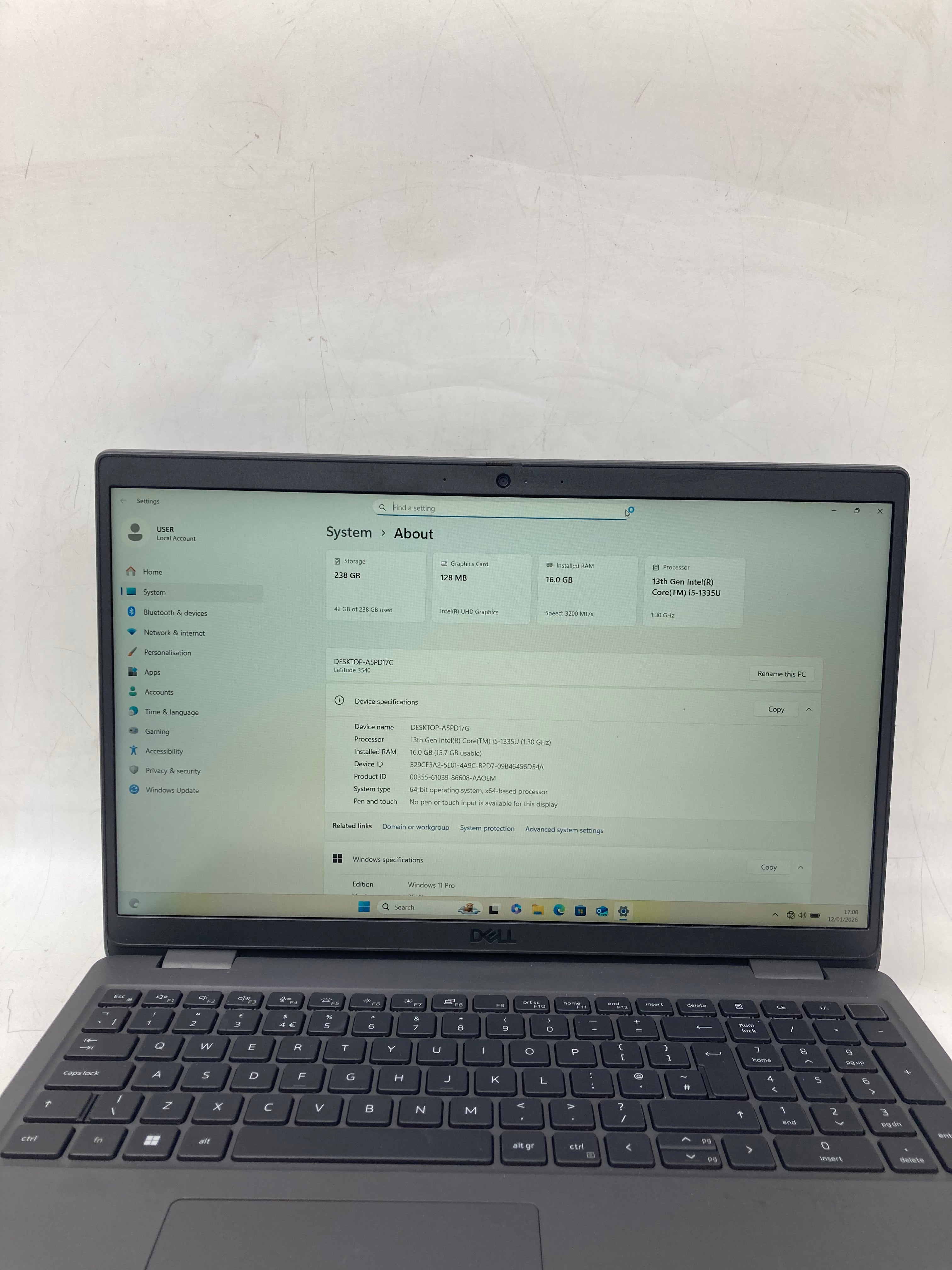 Dell Latitude 3540 15.6" Laptop | Intel i5-13th Gen | 16GB RAM | 256GB SSD | W11