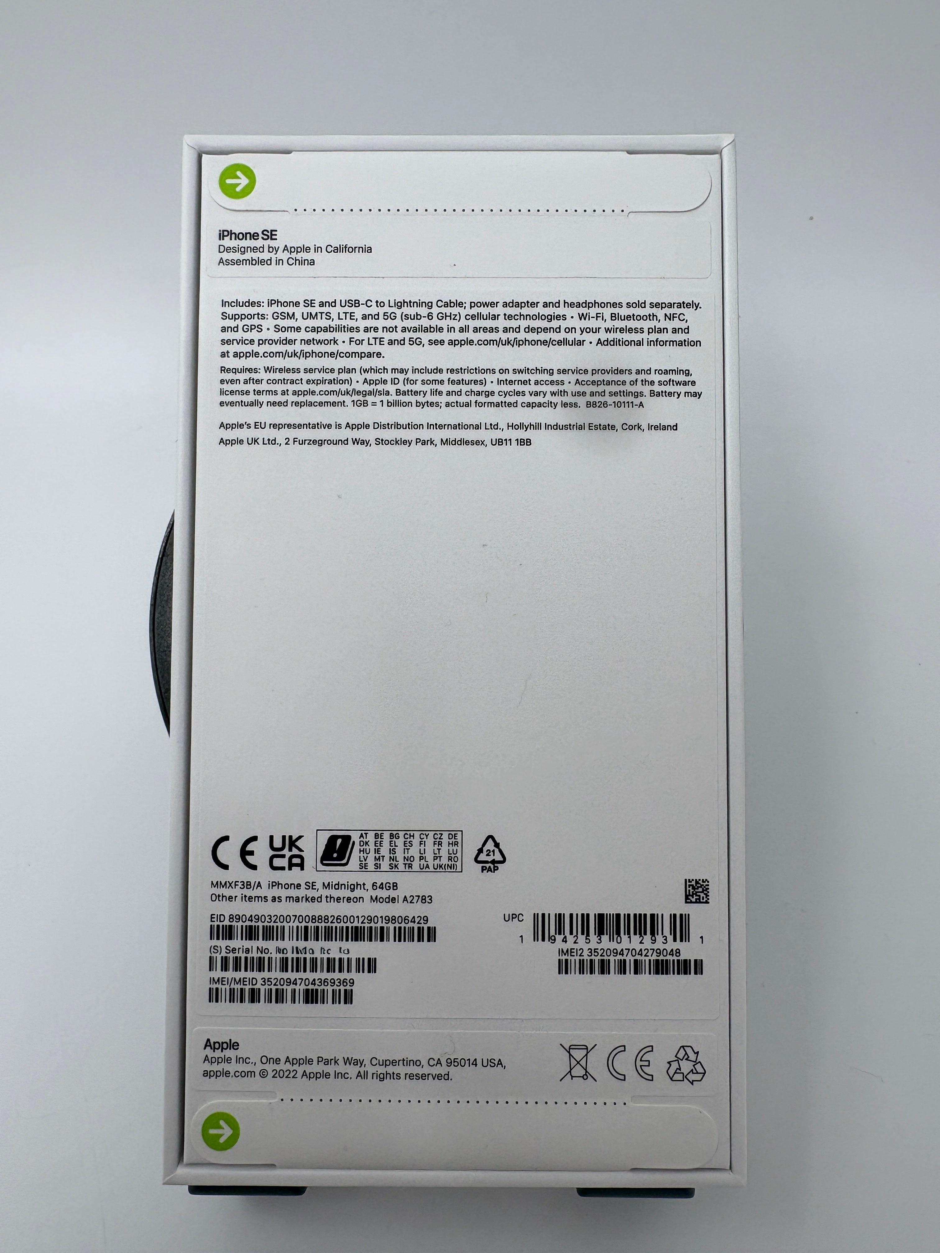 Apple iPhone SE 3rd Gen (2022) – 64GB Midnight | New Sealed | Unlocked