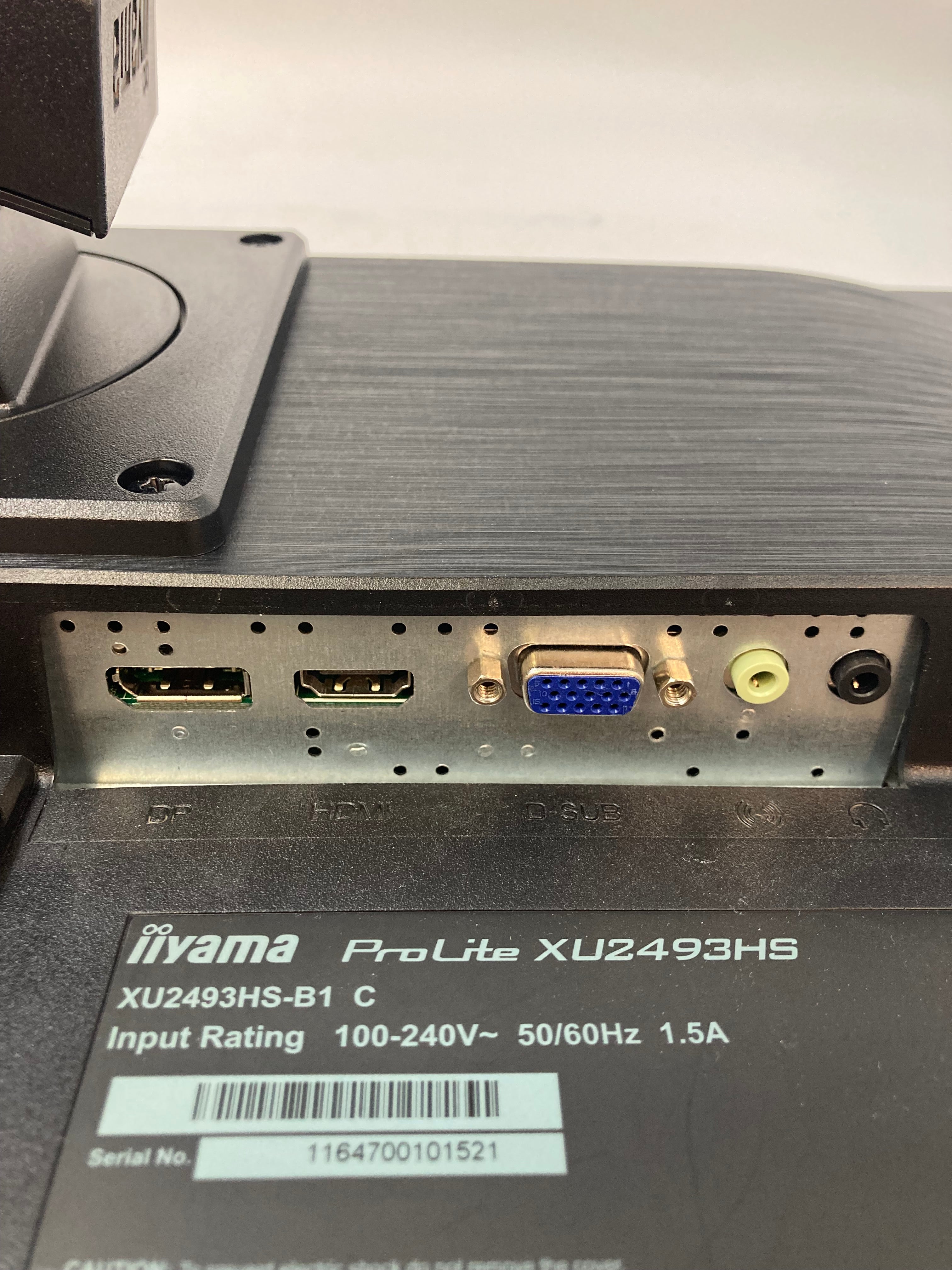 IIYAMA XU2493HS-B1 24" Full HD Monitor with Stand 60Hz DisplayPort HDMI VGA