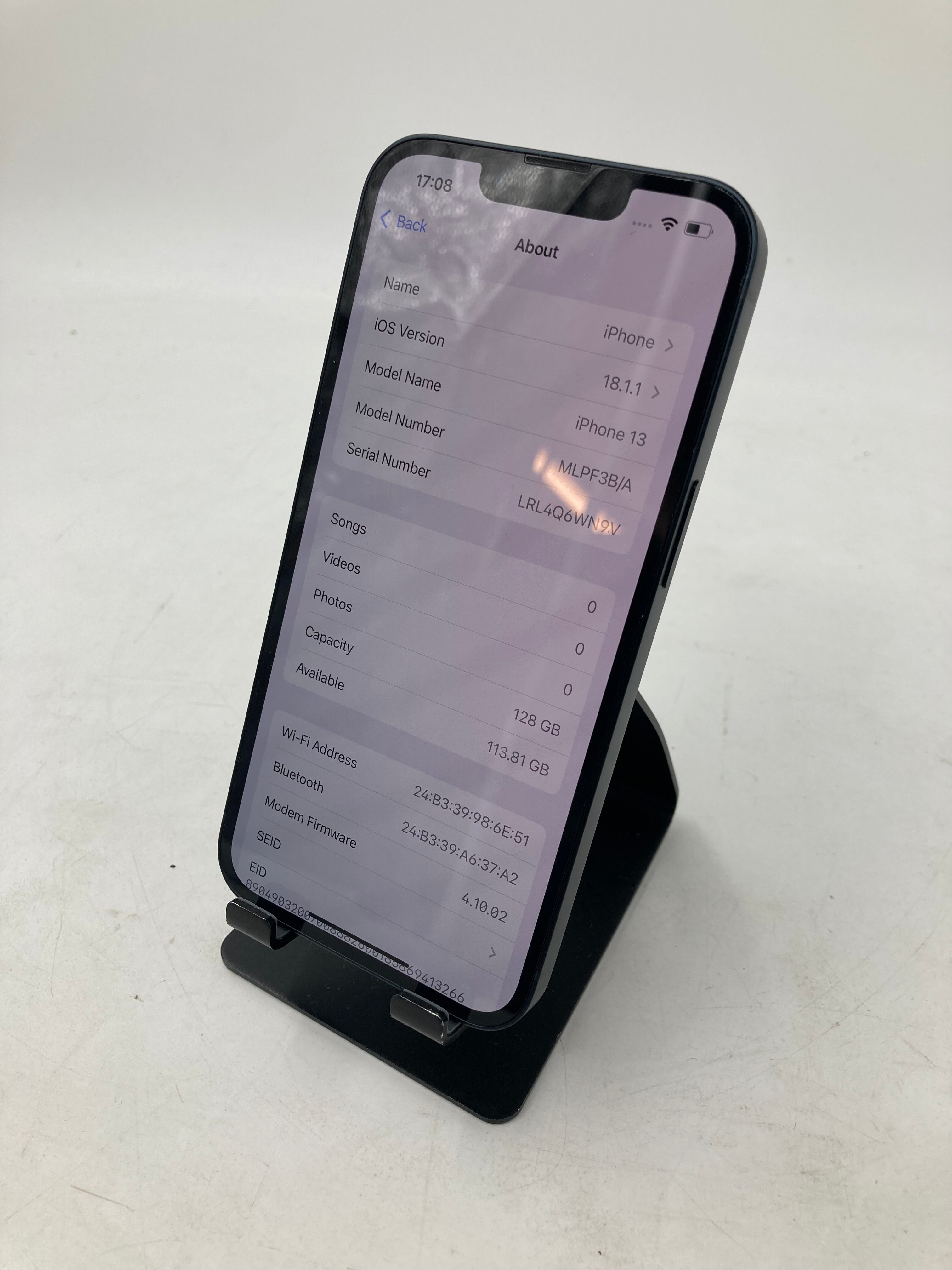 Apple iPhone 13 A2633 128GB Storage Black - Unlocked