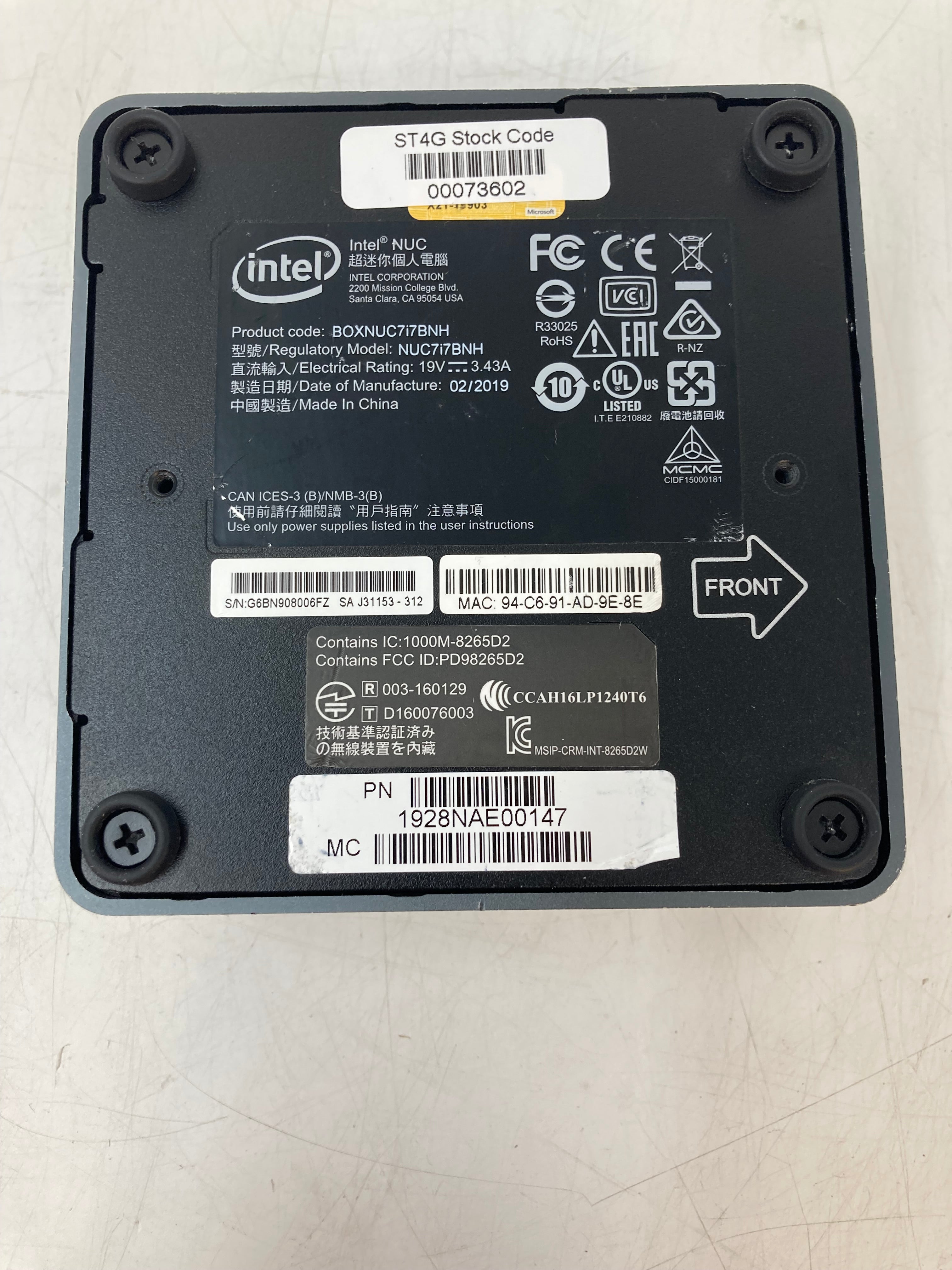 Intel NUC7i7BNH Mini PC | i7 7th Gen | 8GB RAM | 128GB SSD | W11 Pro