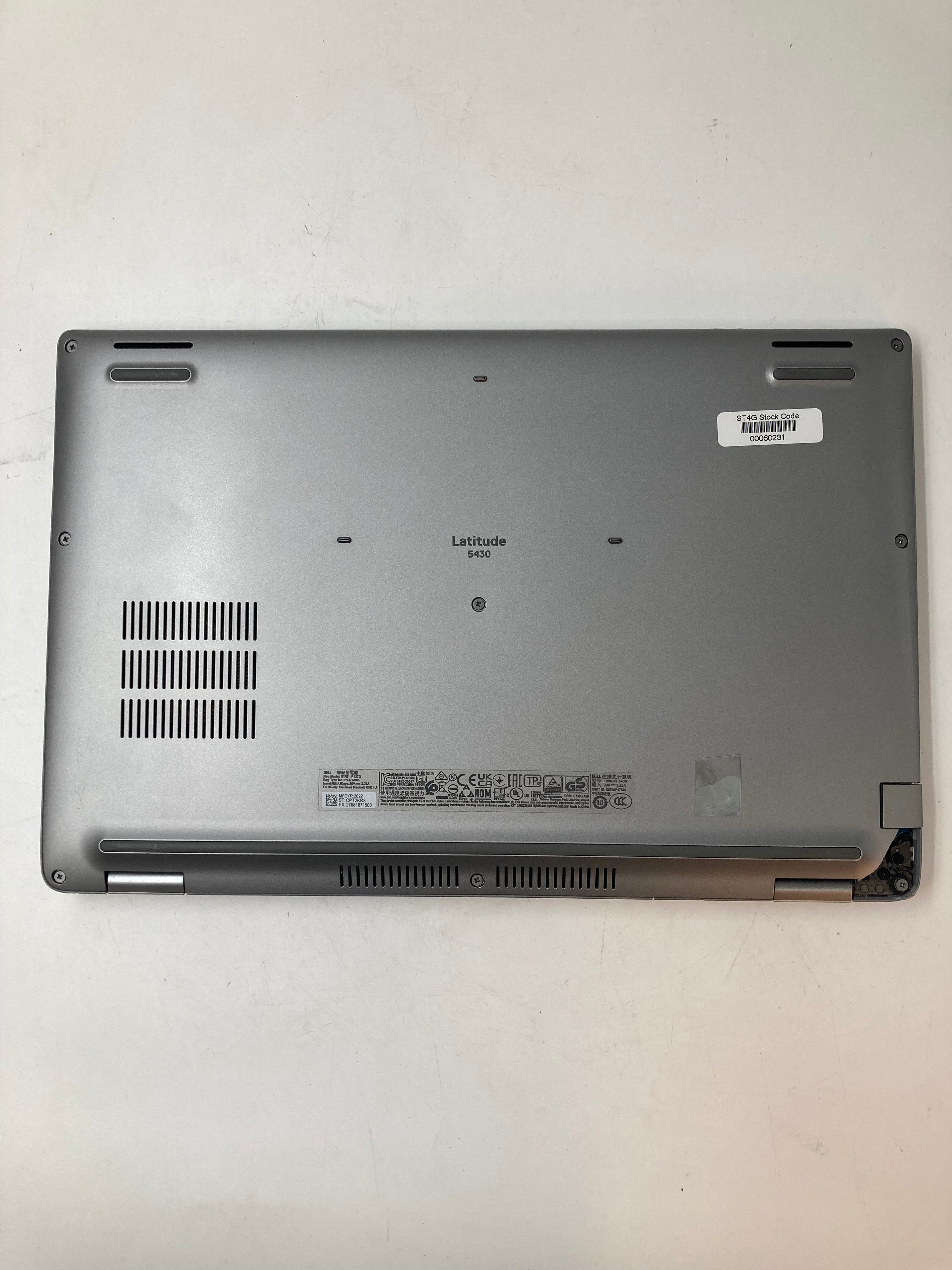 Dell Laptop Latitude 5430 14" Screen i5 12th Gen 16GB RAM No SSD No OS *Spares*