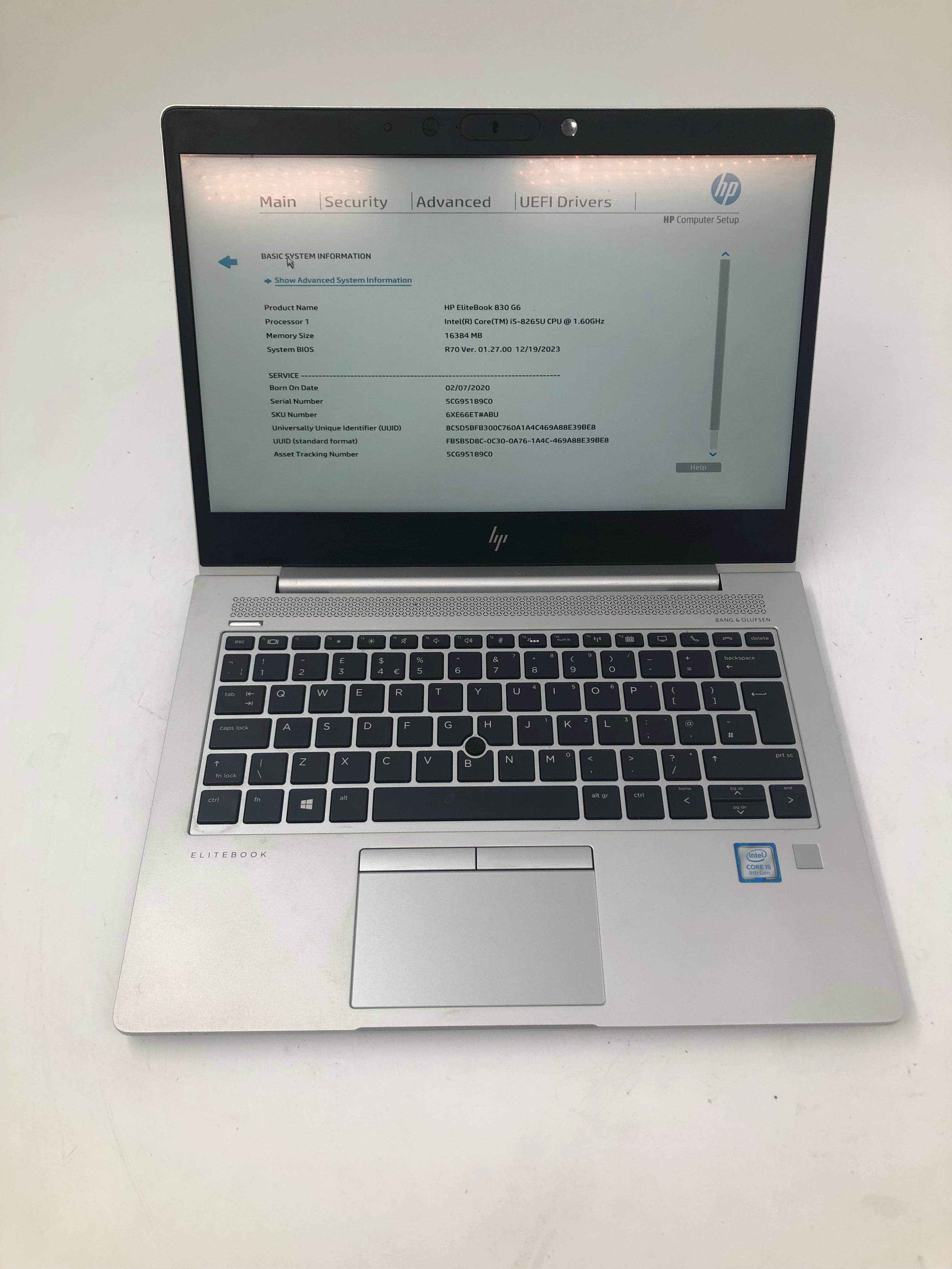 HP EliteBook 830 G6 13.3" Screen i5 8th Gen 8GB RAM 256GB SSD W11