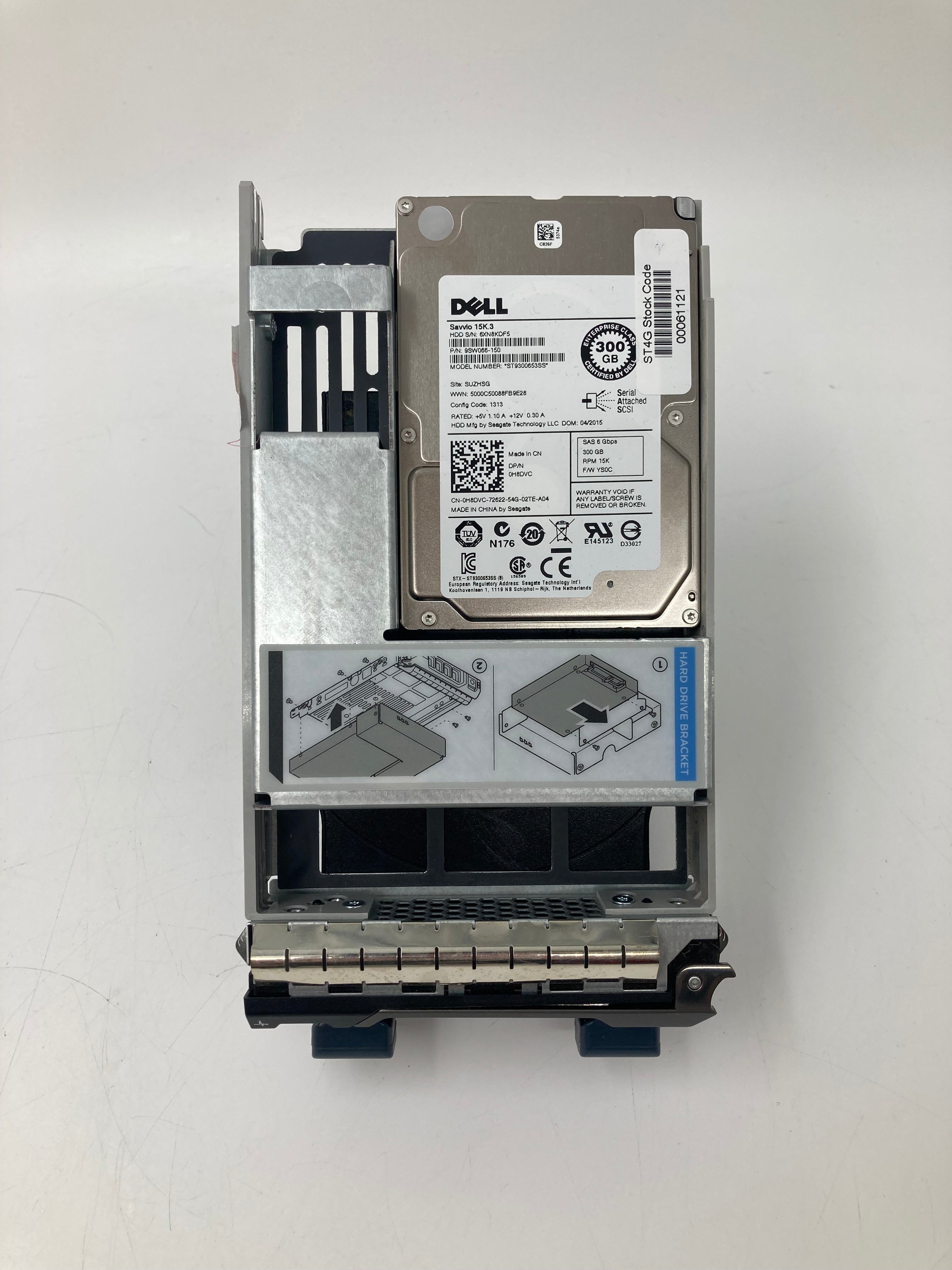 Batch x4 Dell HDDs | 300GB | 2.5 inch | SAS | 0H8DVC | ST9300653SS | 15K RPM | 6Gbps