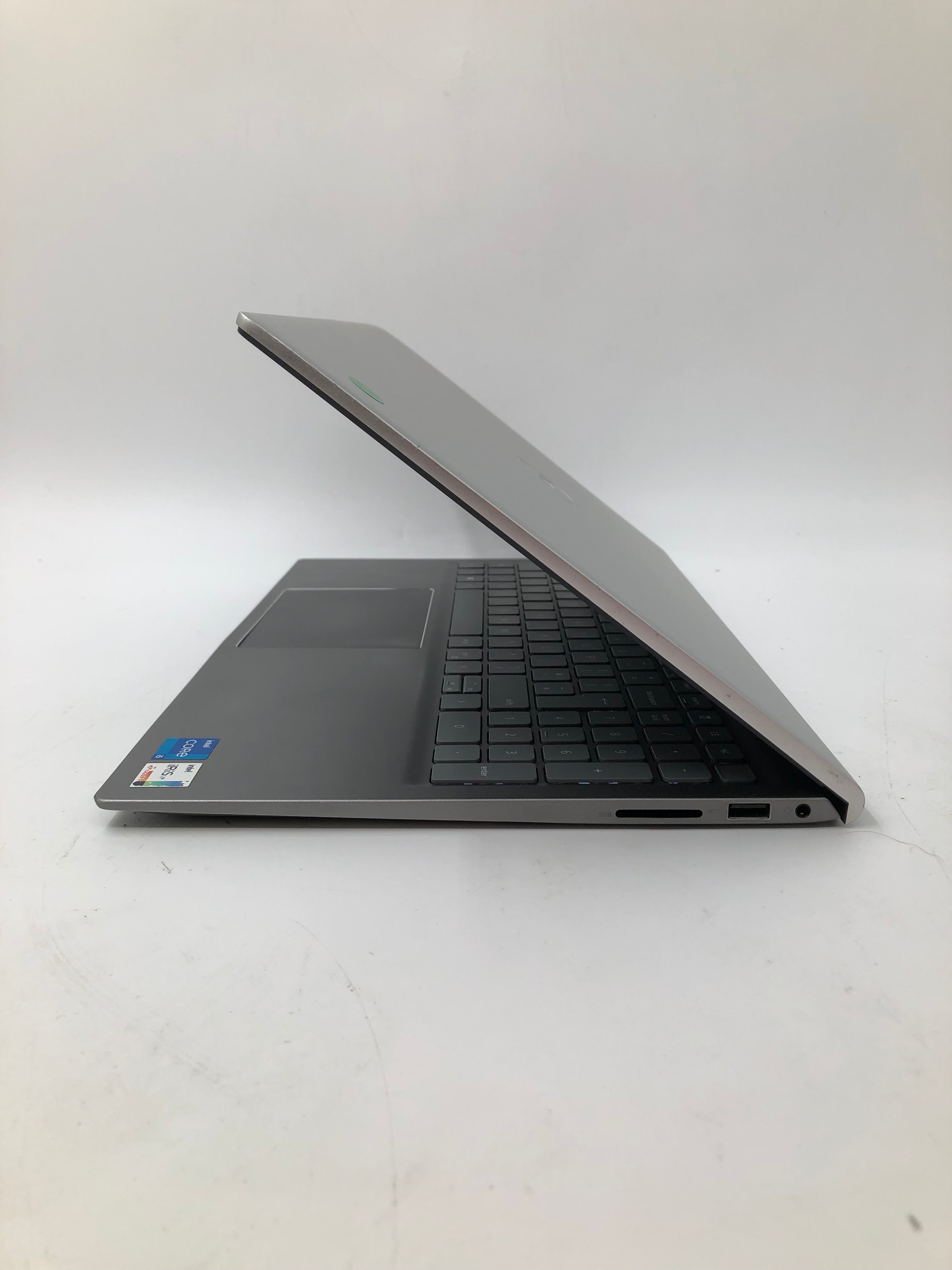 Dell Inspiron 15 5510 side view showing USB, headphone and SD ports