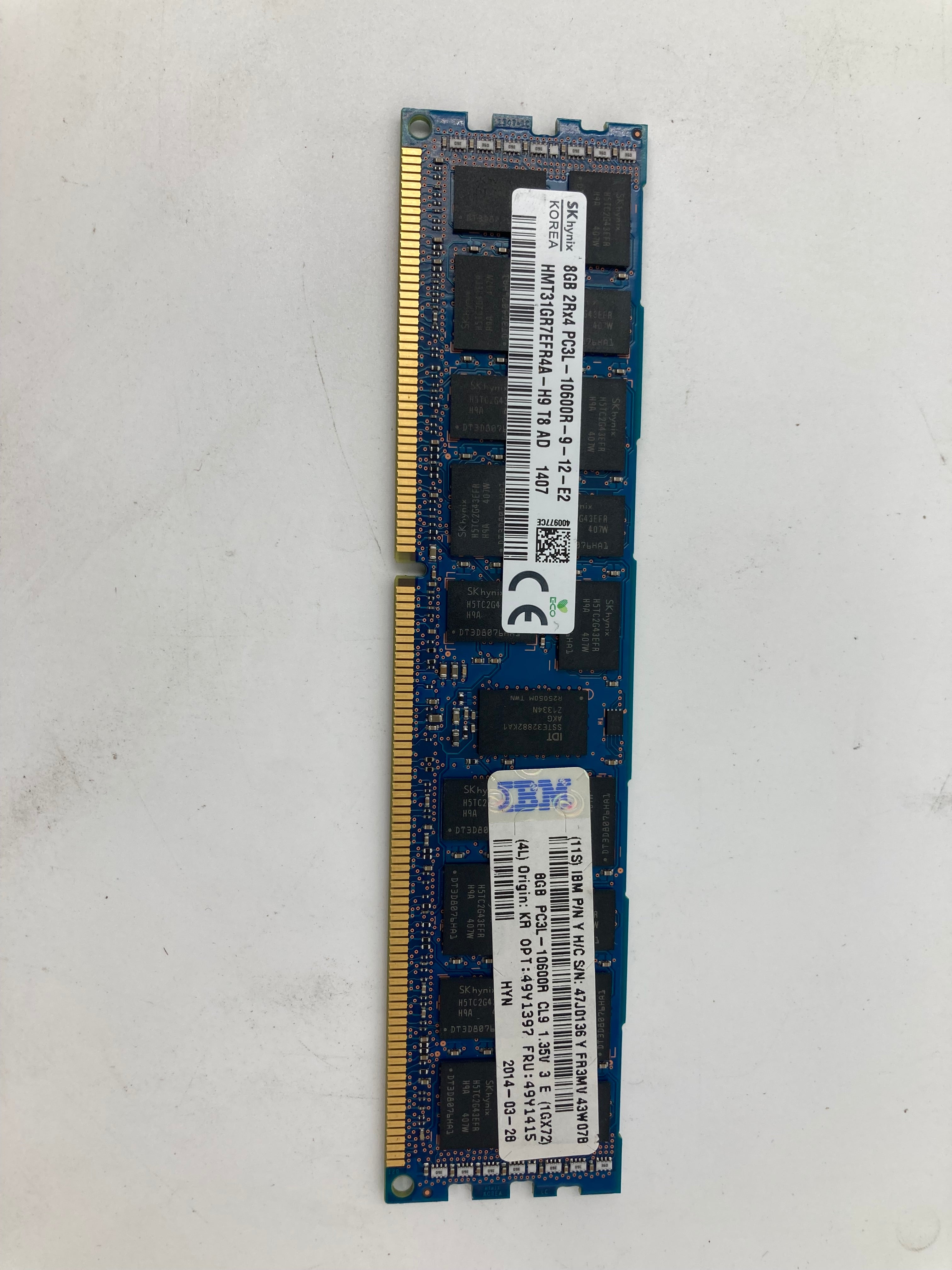SK Hynix 8GB Server RAM HMT31GR7EFR4A-H9 PC3L-10600R Lot of 6